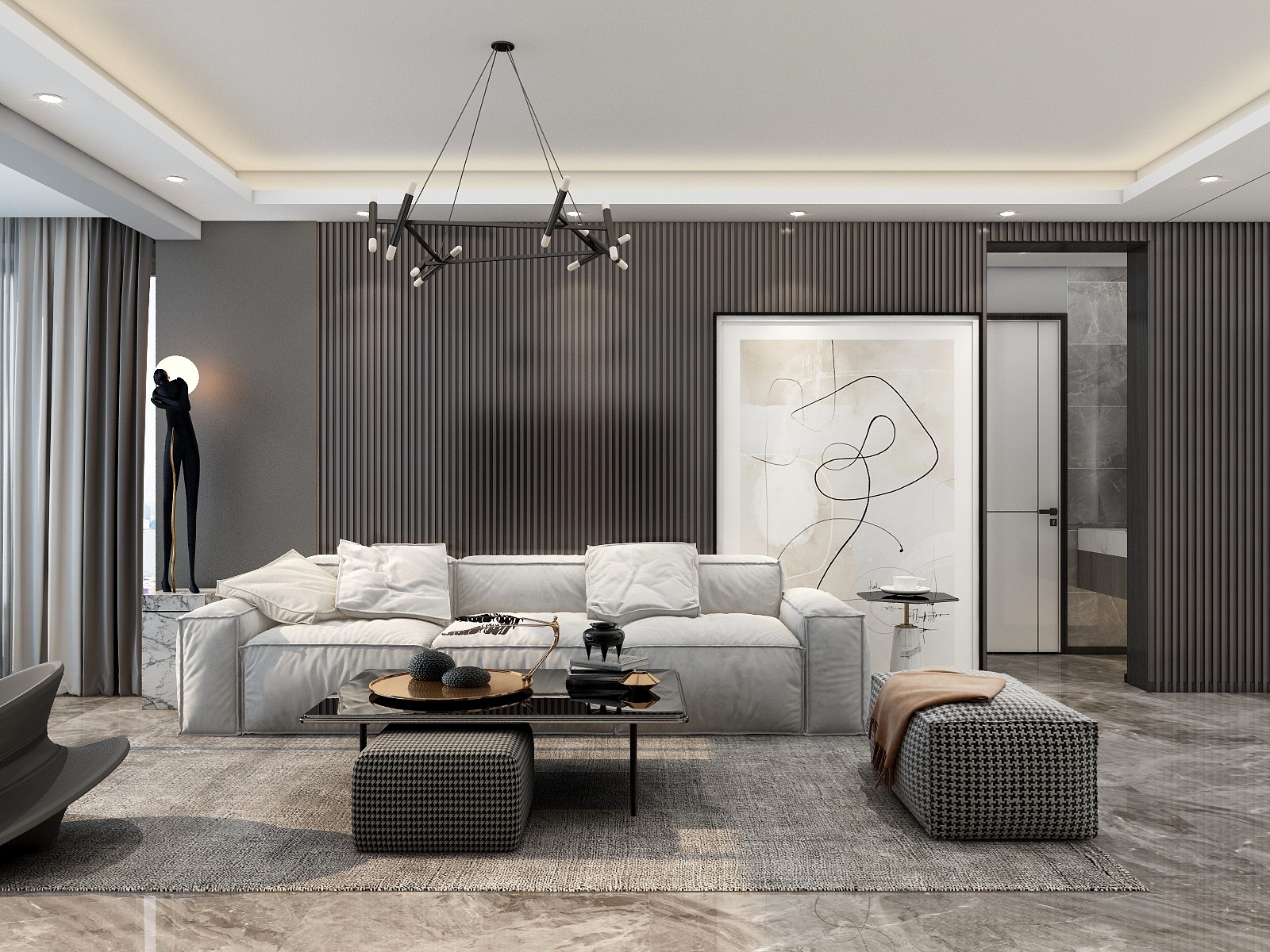 100元设计方案-两室现代简约风装修效果图