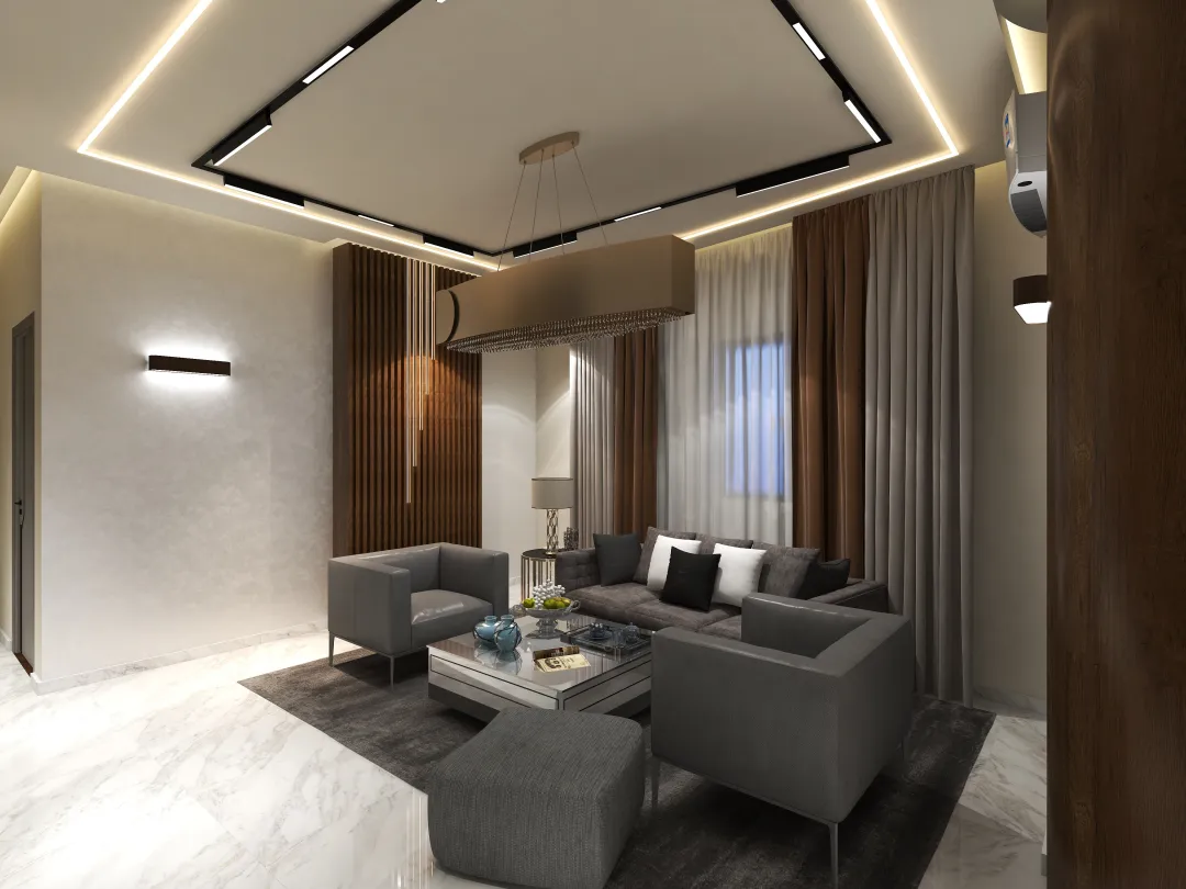 Eng Ibrahim Elgamal的装修设计方案:Design of luxury apartment