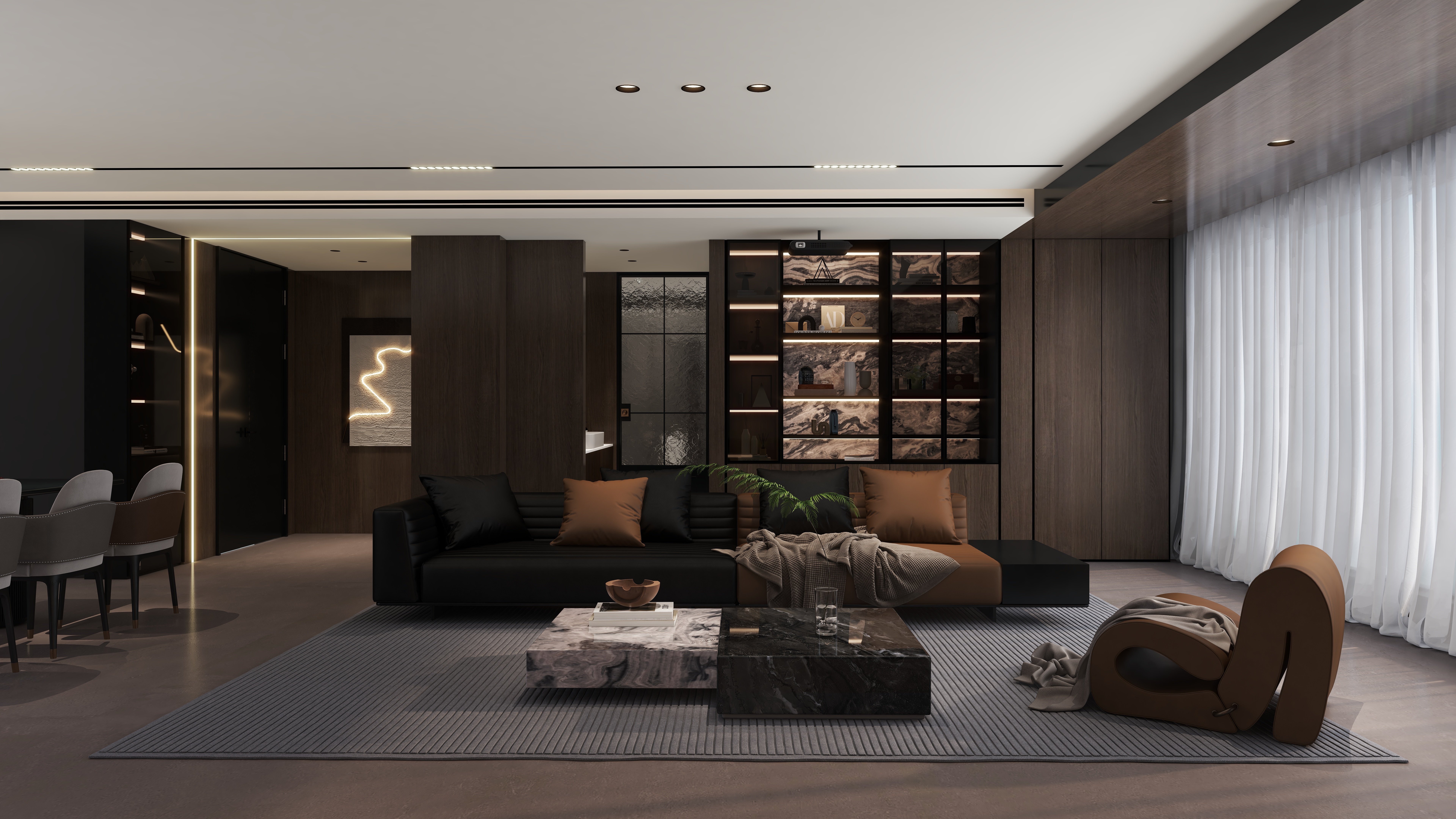 张旭-150㎡三房意式轻奢-装修设计方案