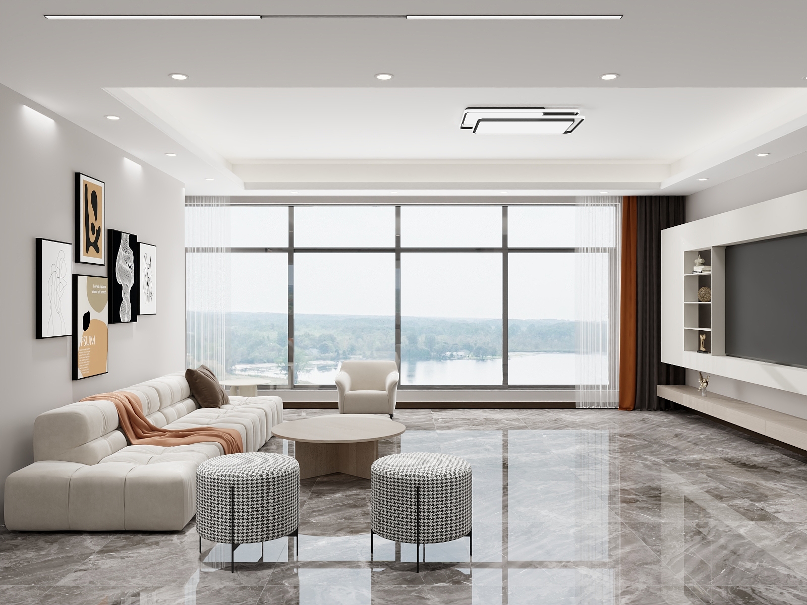 100元设计方案-现代简约风格设计装修效果图