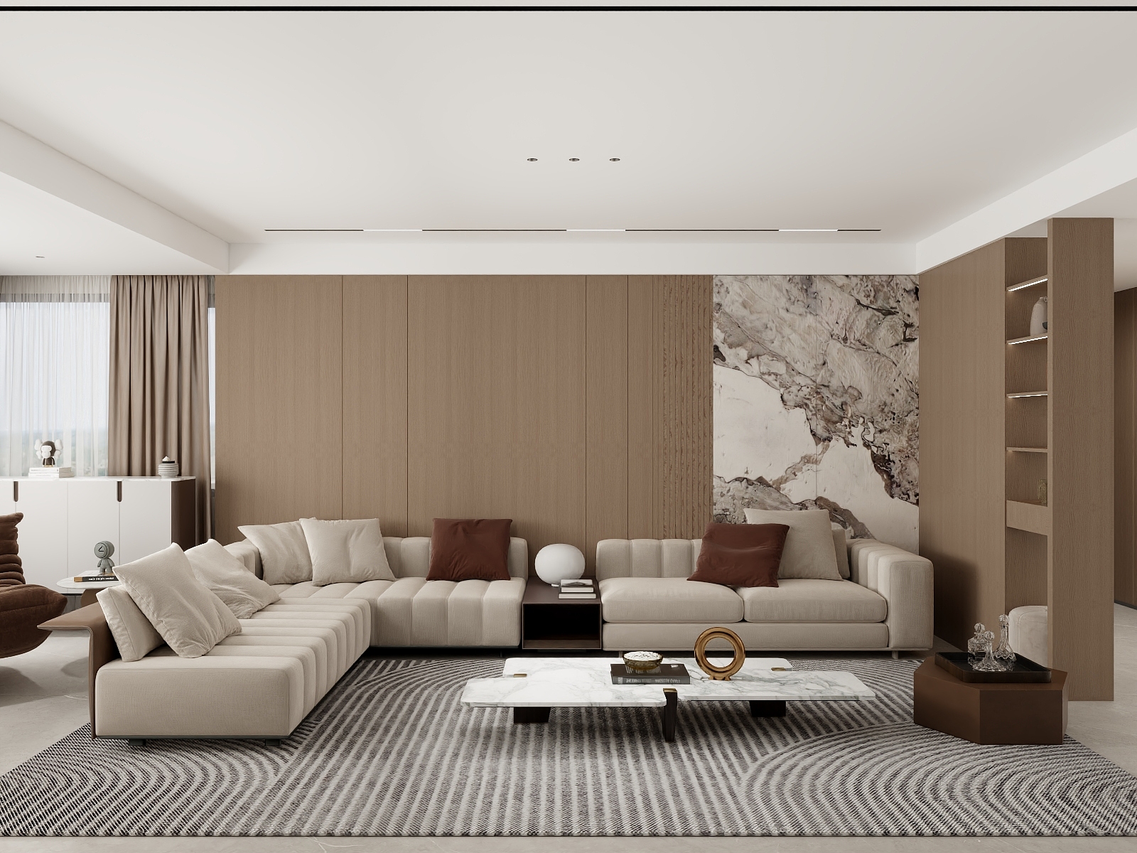 吴爽-176m²现代轻奢风格装修效果图