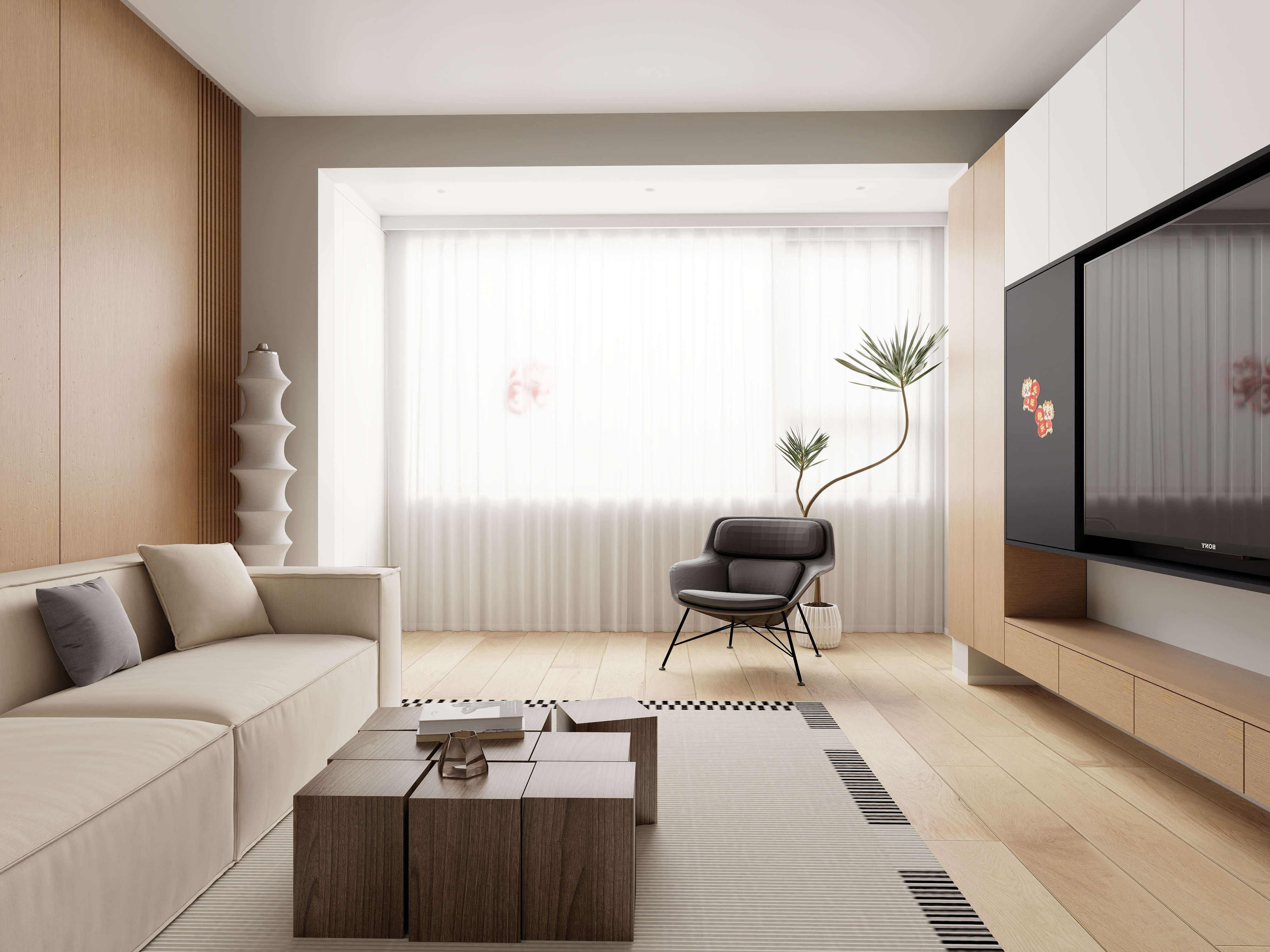 Designer_V-现代简约原木-装修设计方案