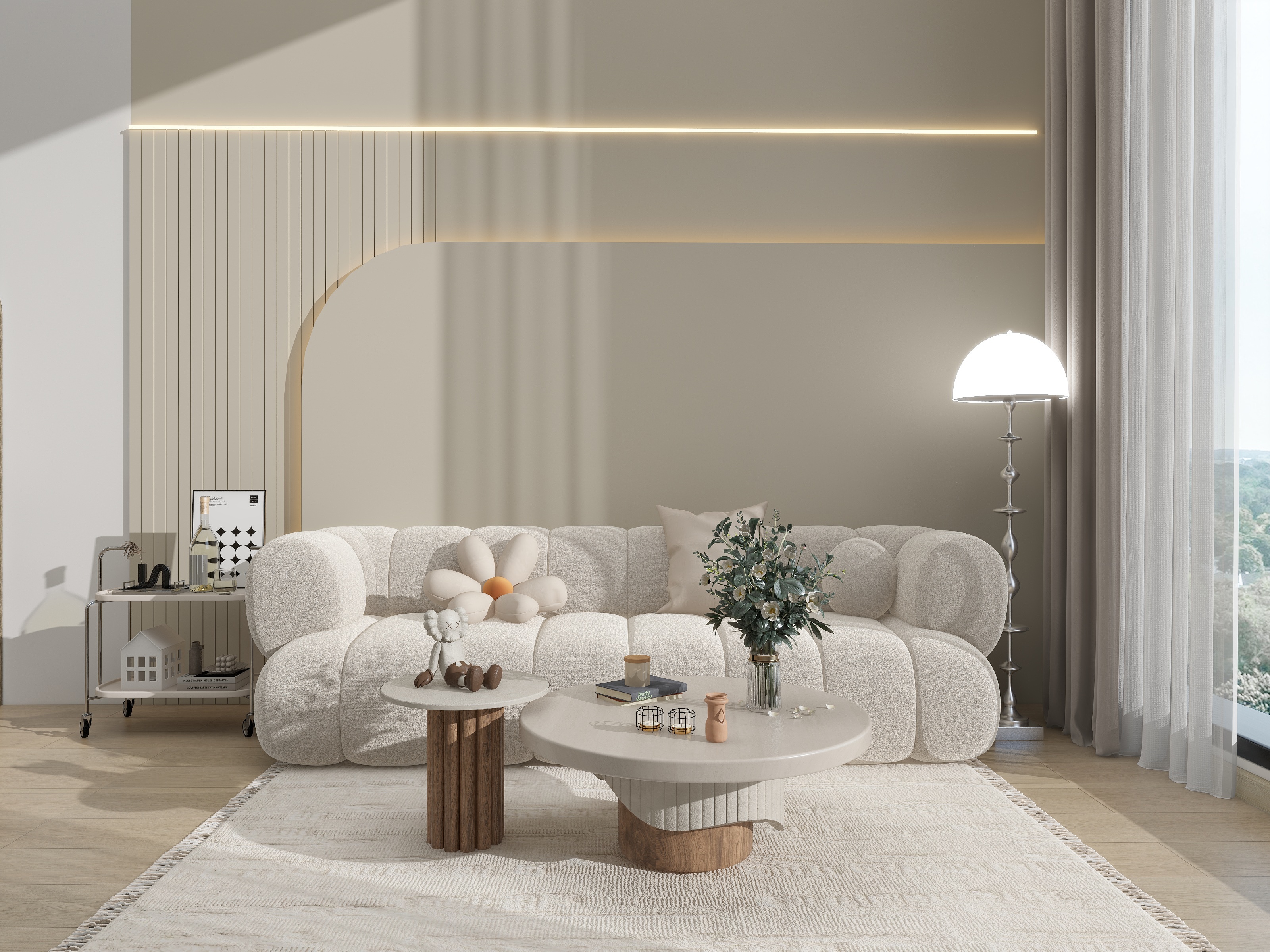 观山设计Amy-法式奶油35㎡-装修设计方案