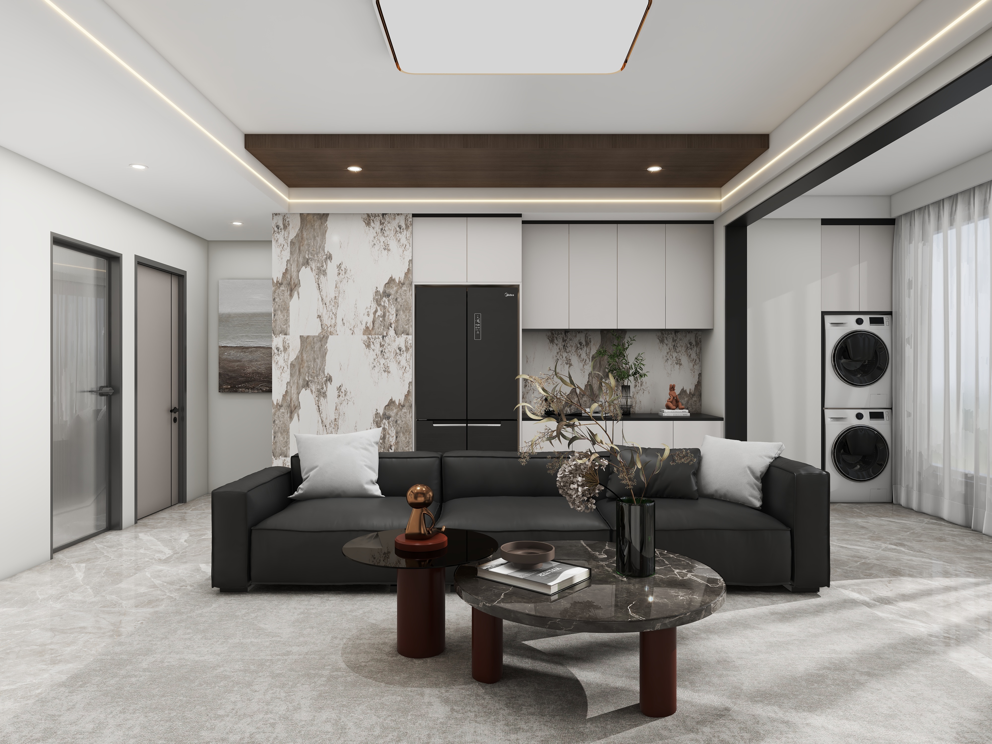 壹诺设计工作室-112㎡3室-现代简约装修效果图