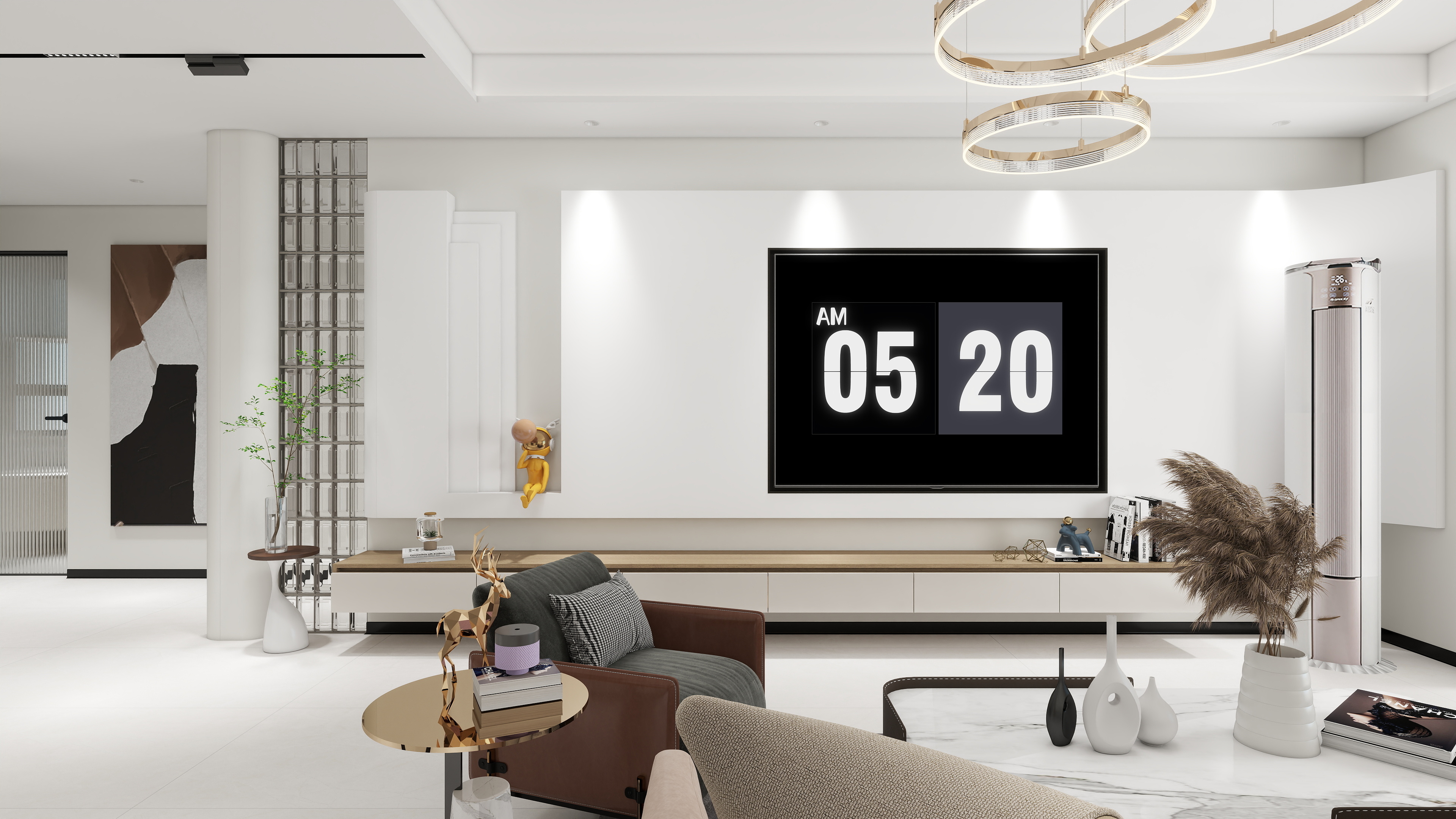 天水全案设计师白老师-恒顺紫御鸿园134㎡4室装修效果图