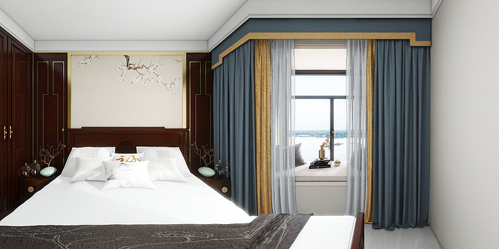 闫晋杰-香江城1-1-901 新中式 已定-装修设计方案