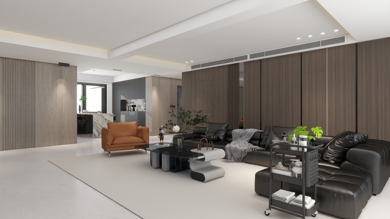 Contemporary Living Room with Neutral Tones