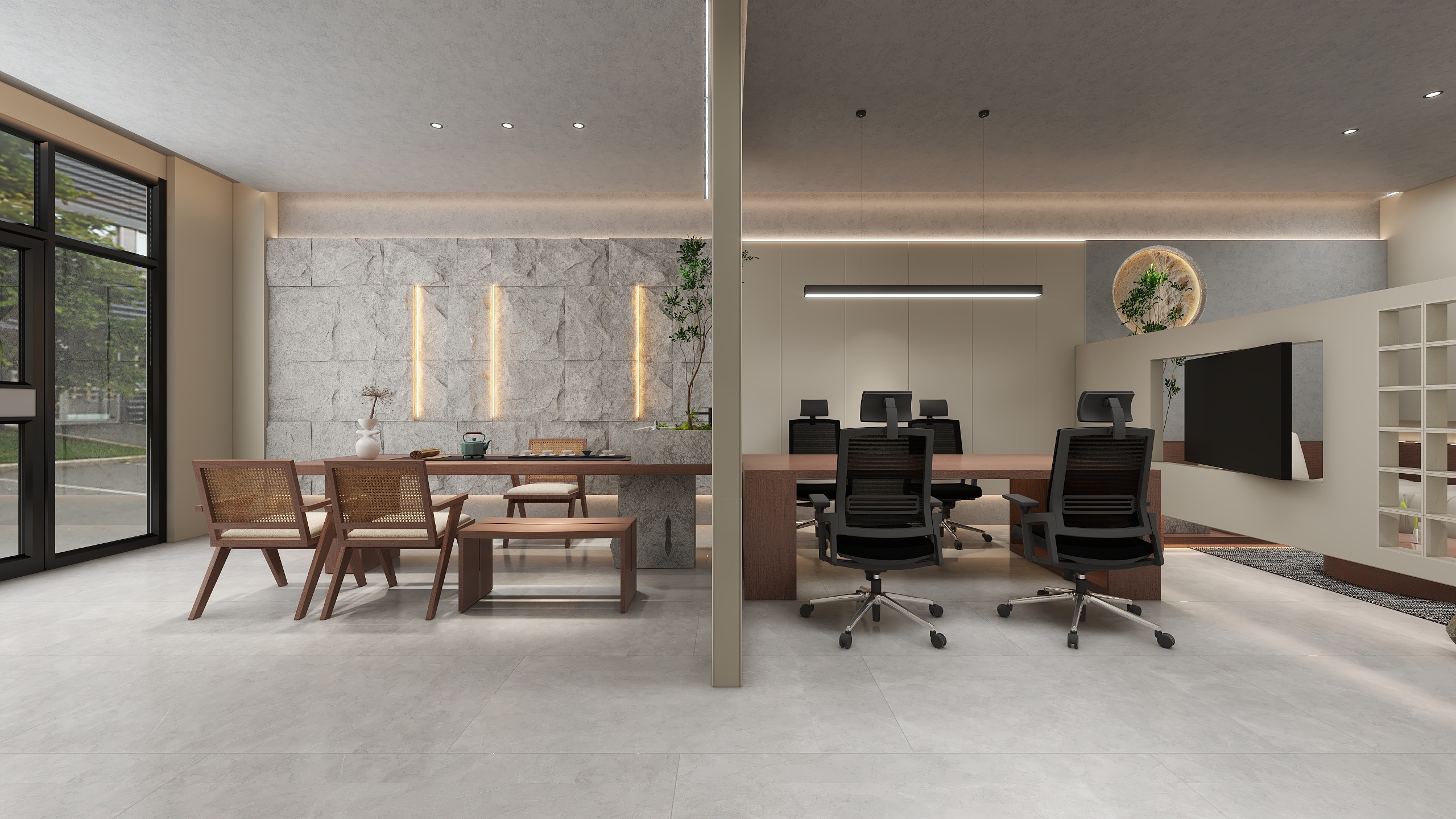 设计道也梁普荣-装企办公室-装修设计方案