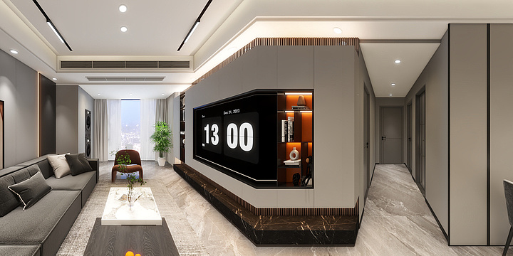 One-0-雍景湾9-25-2现代黑白灰-装修设计方案