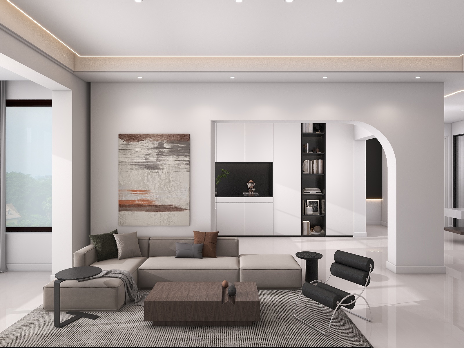 吴爽-97m²现代简约风格三室装修效果图