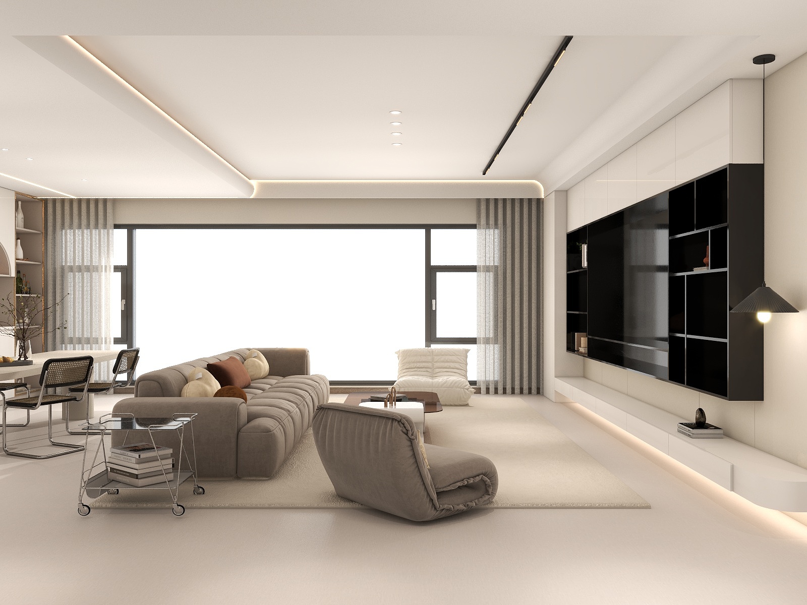 吴爽-142m²现代轻奢风格四室装修效果图