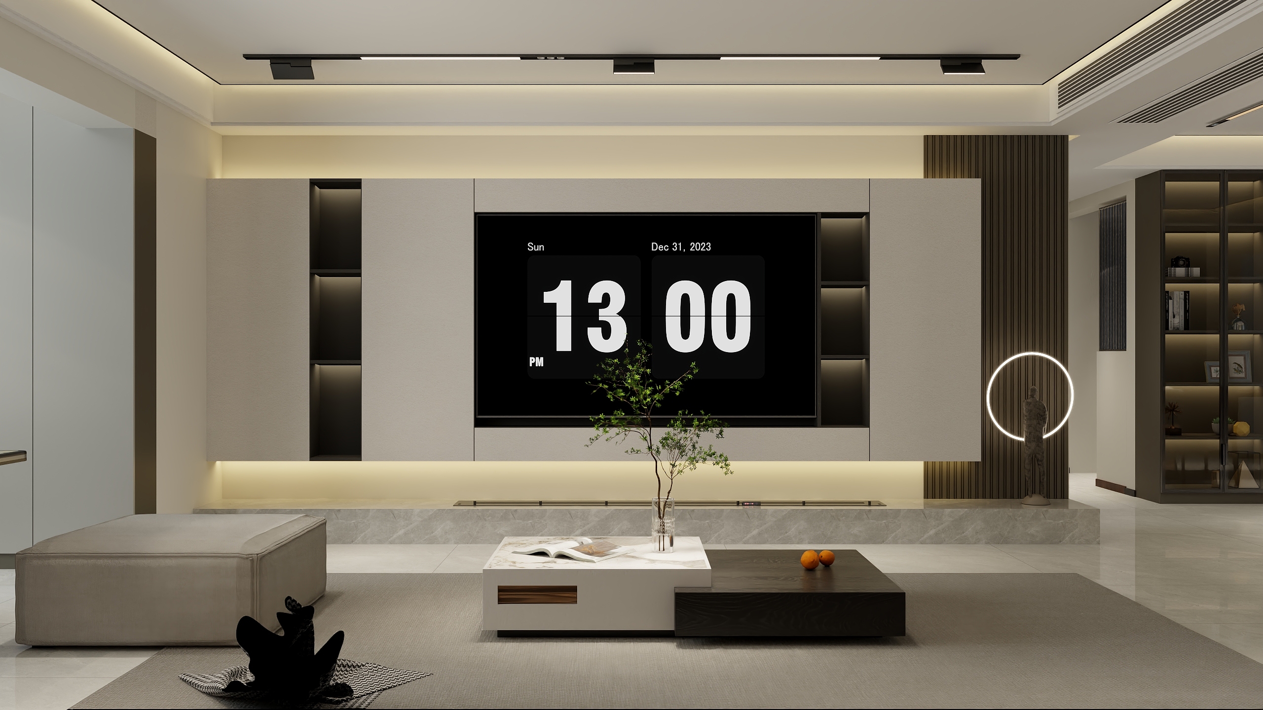 ZHI空间设计坊-现代无主灯148㎡3室-装修设计方案