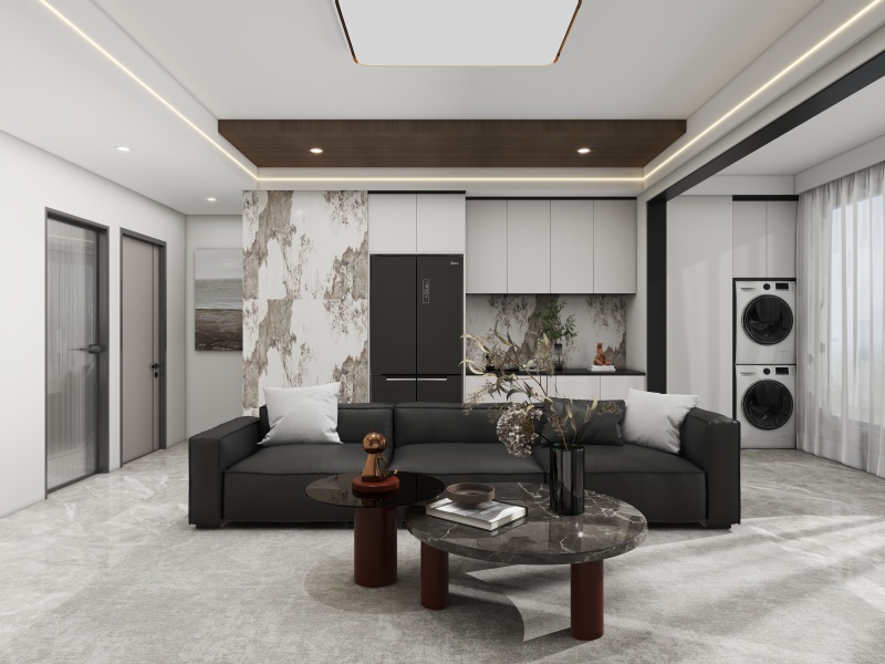 Modern Black-Gray Living Room Elegance