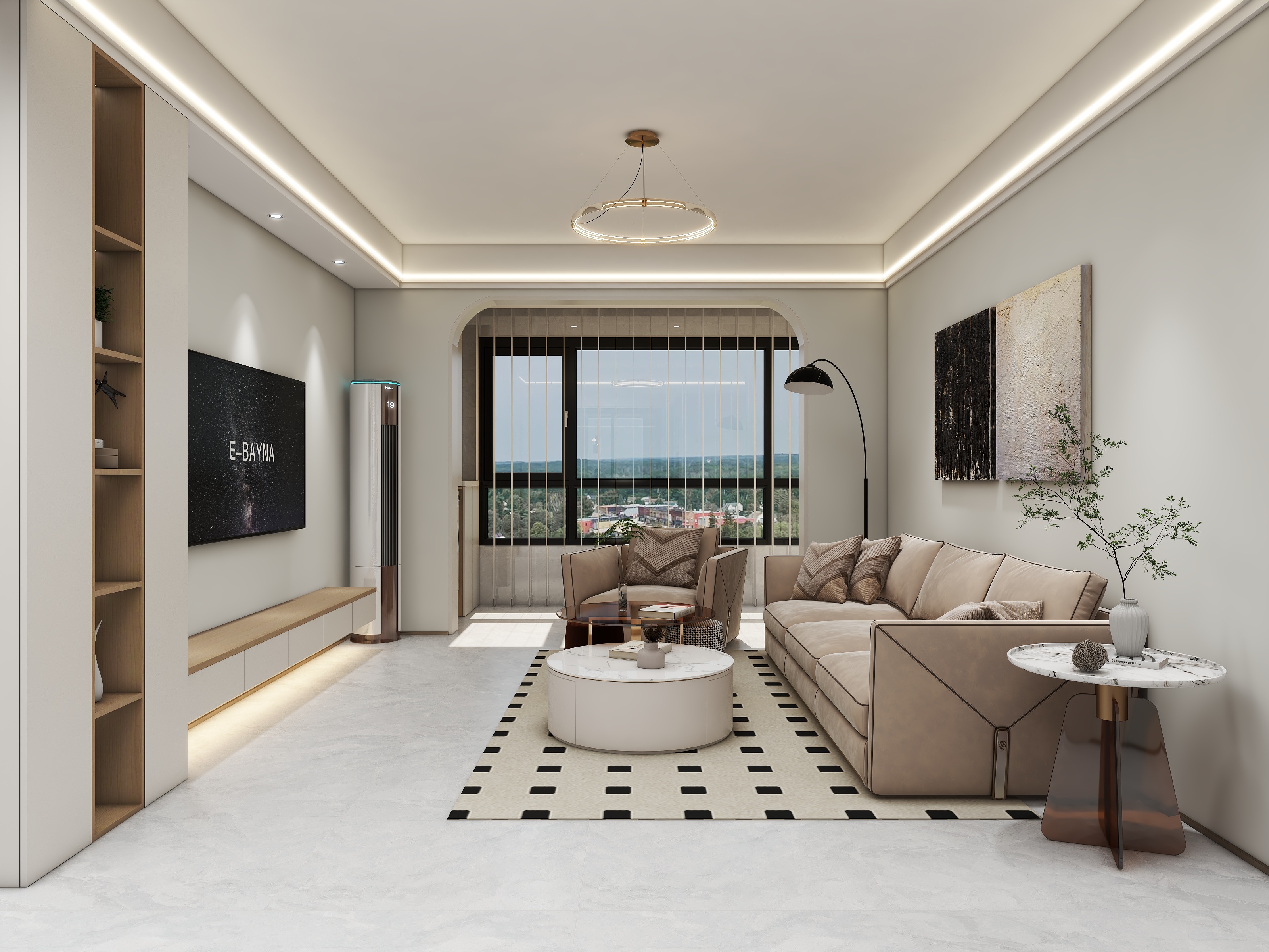 品筑设计|唐工-现代原木风装修效果图