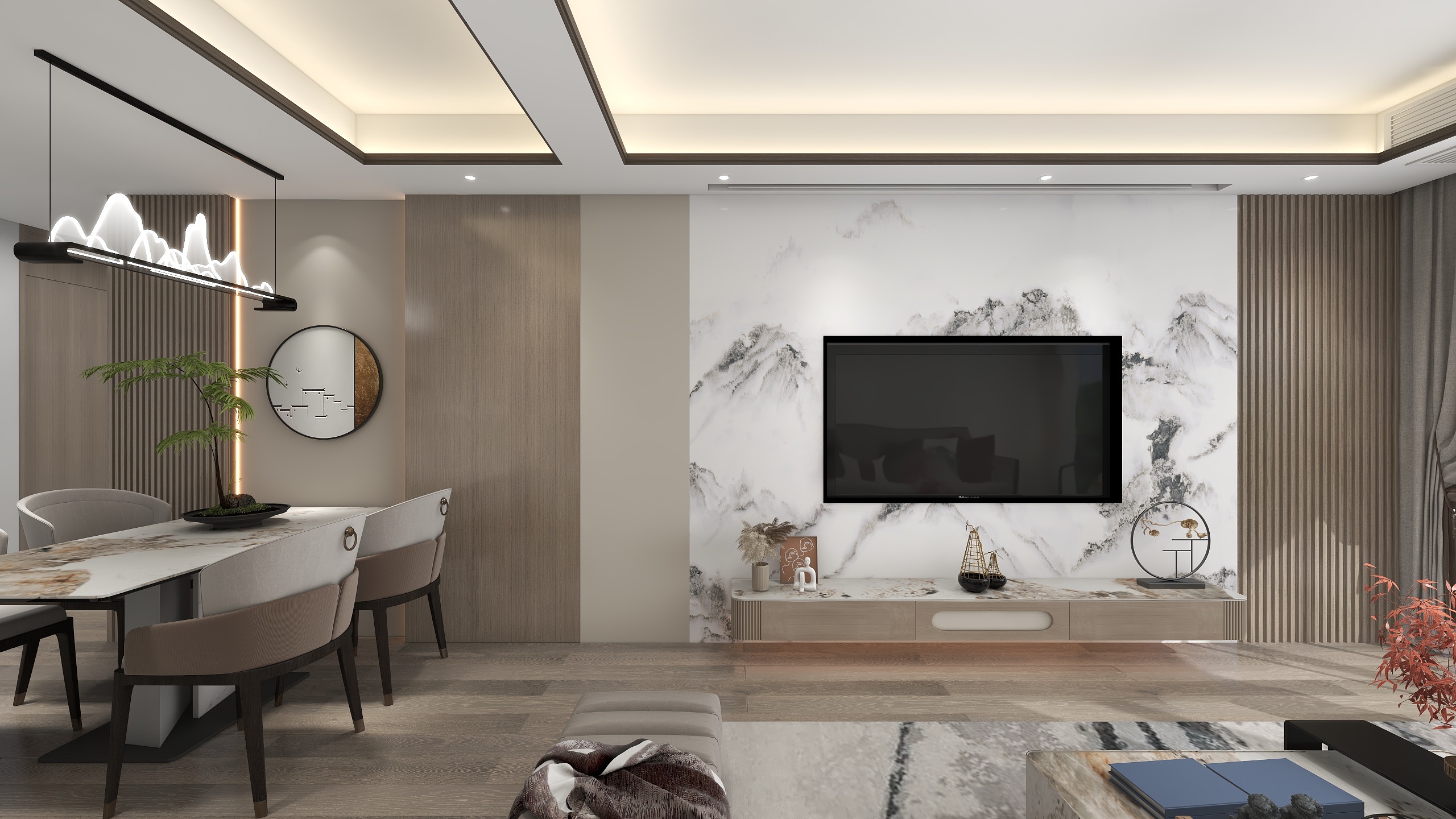 欧阳雪健-现代新中式-轻奢装修效果图