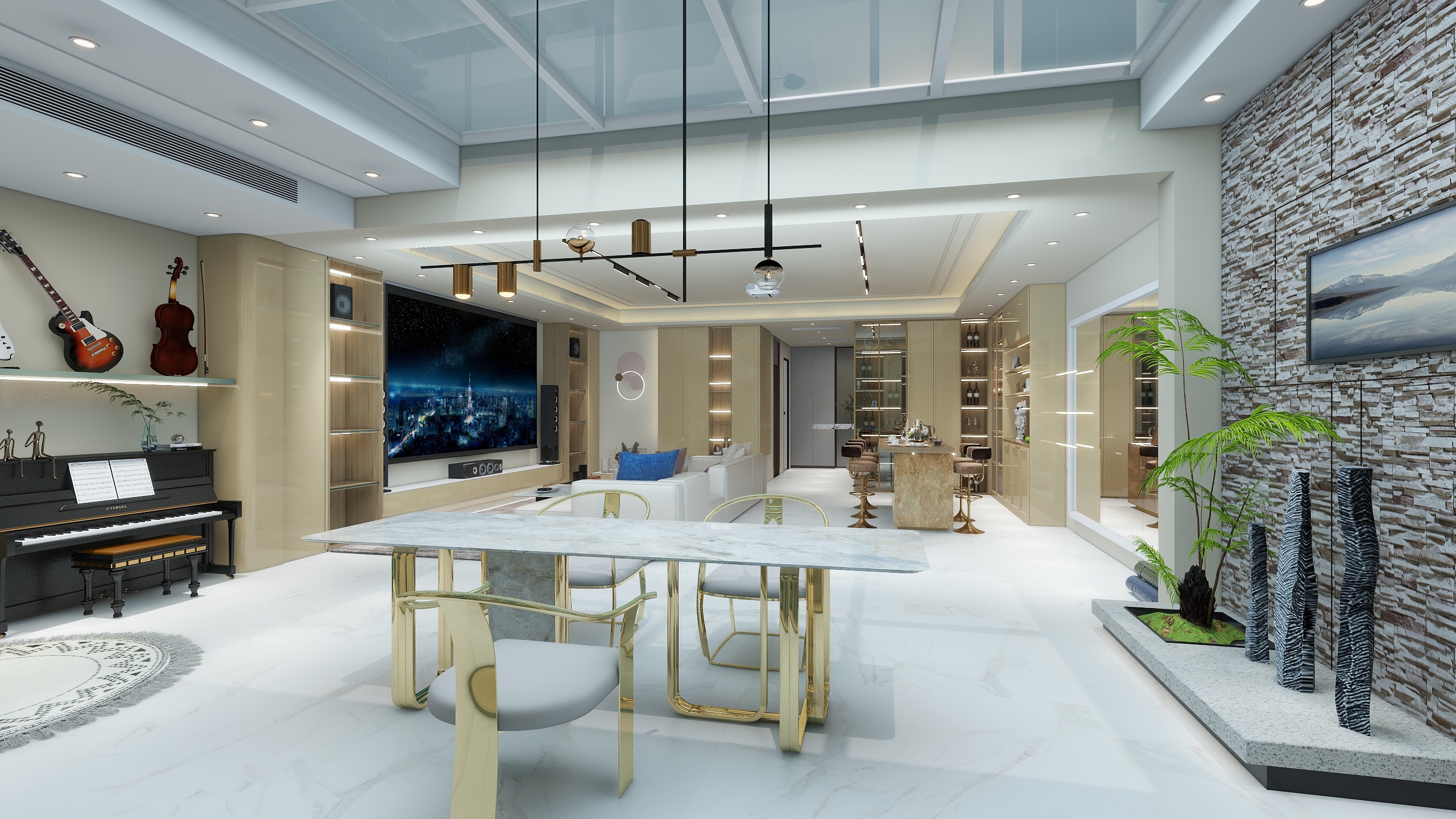 皓博雅铭设计-15-2-101 下叠别墅-结构定稿B1-装修设计方案