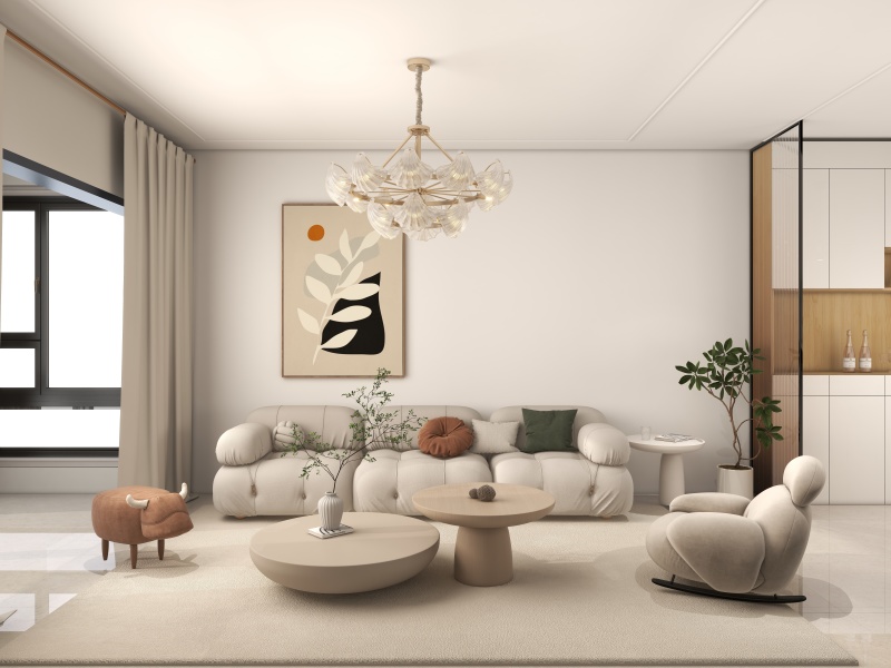 Scandinavian Living Room with Natural Elegance