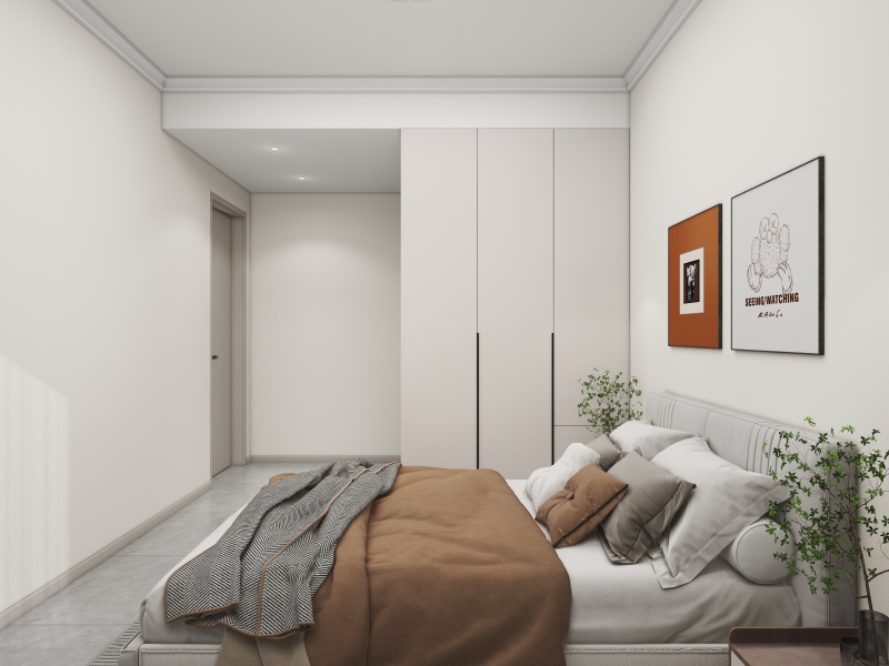 Scandinavian Grey & White Bedroom Design