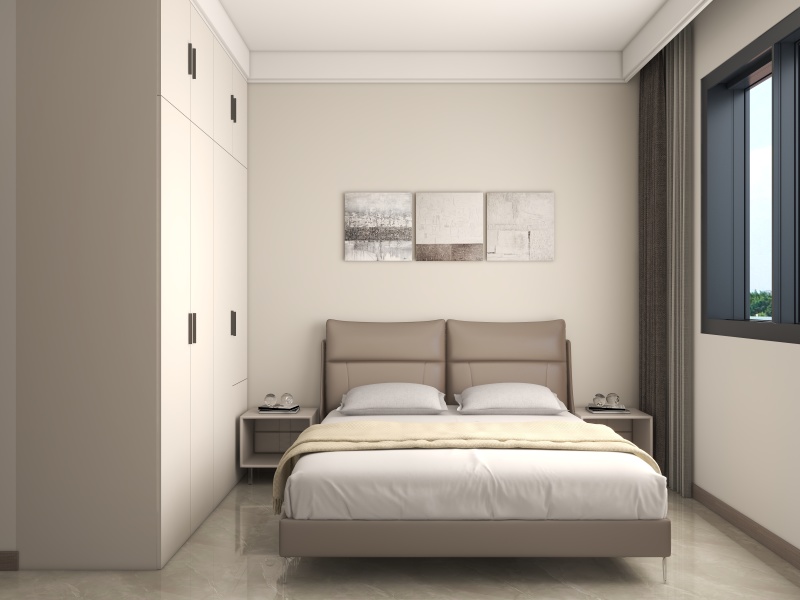 Modern Gray Beige Bedroom Design Ideas