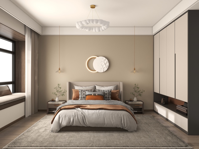 Modern Gray Bedroom with Simple Elegance