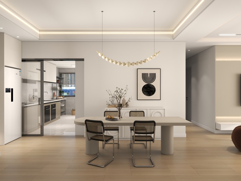 Minimalist Dining Room with Scandinavian Charm