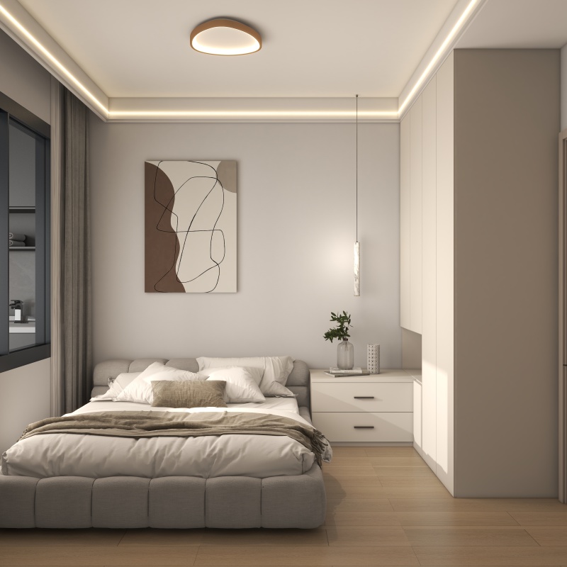 Modern Gray & Beige Bedroom Design Ideas