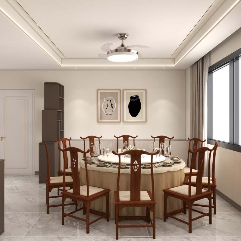 Elegant Chinese Brown Dining Room