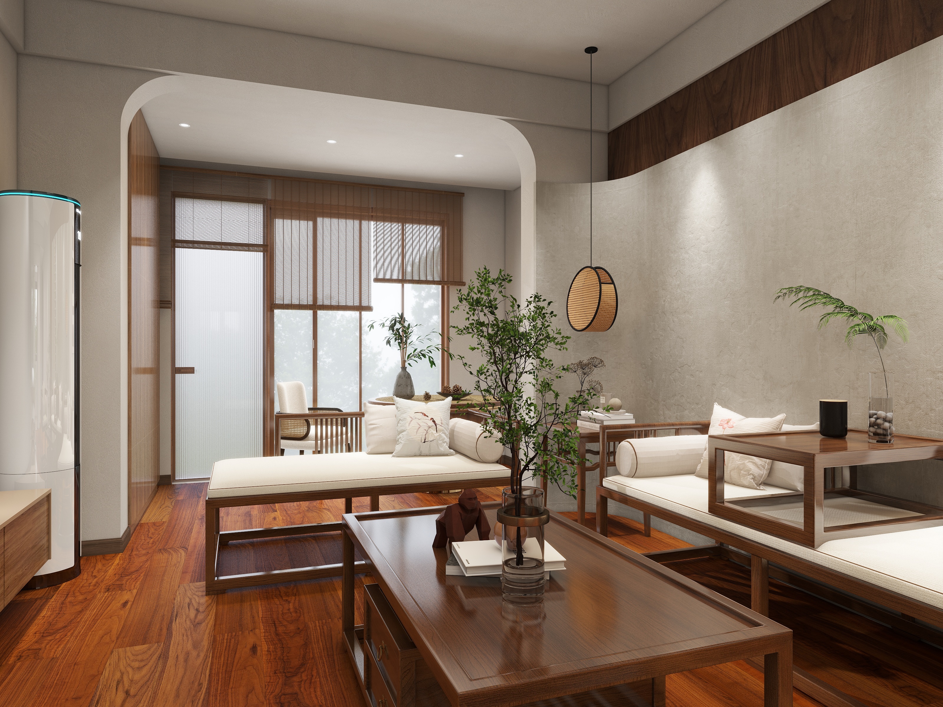 WindyHILL.-100平3室禅式风格概念设计方案-装修设计方案