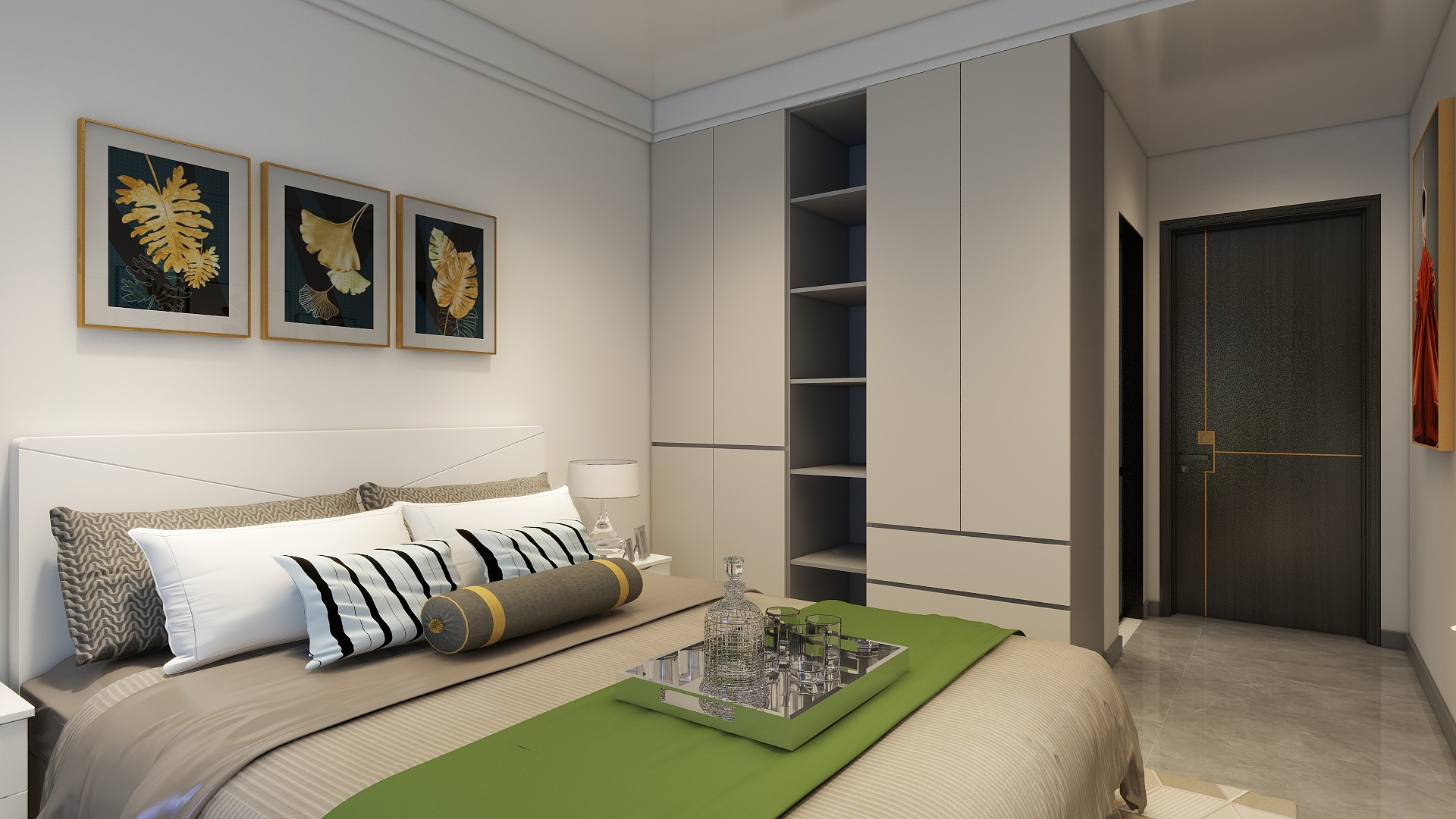 智善装饰-如意华庭114㎡3室简约轻奢展示版20240130装修效果图