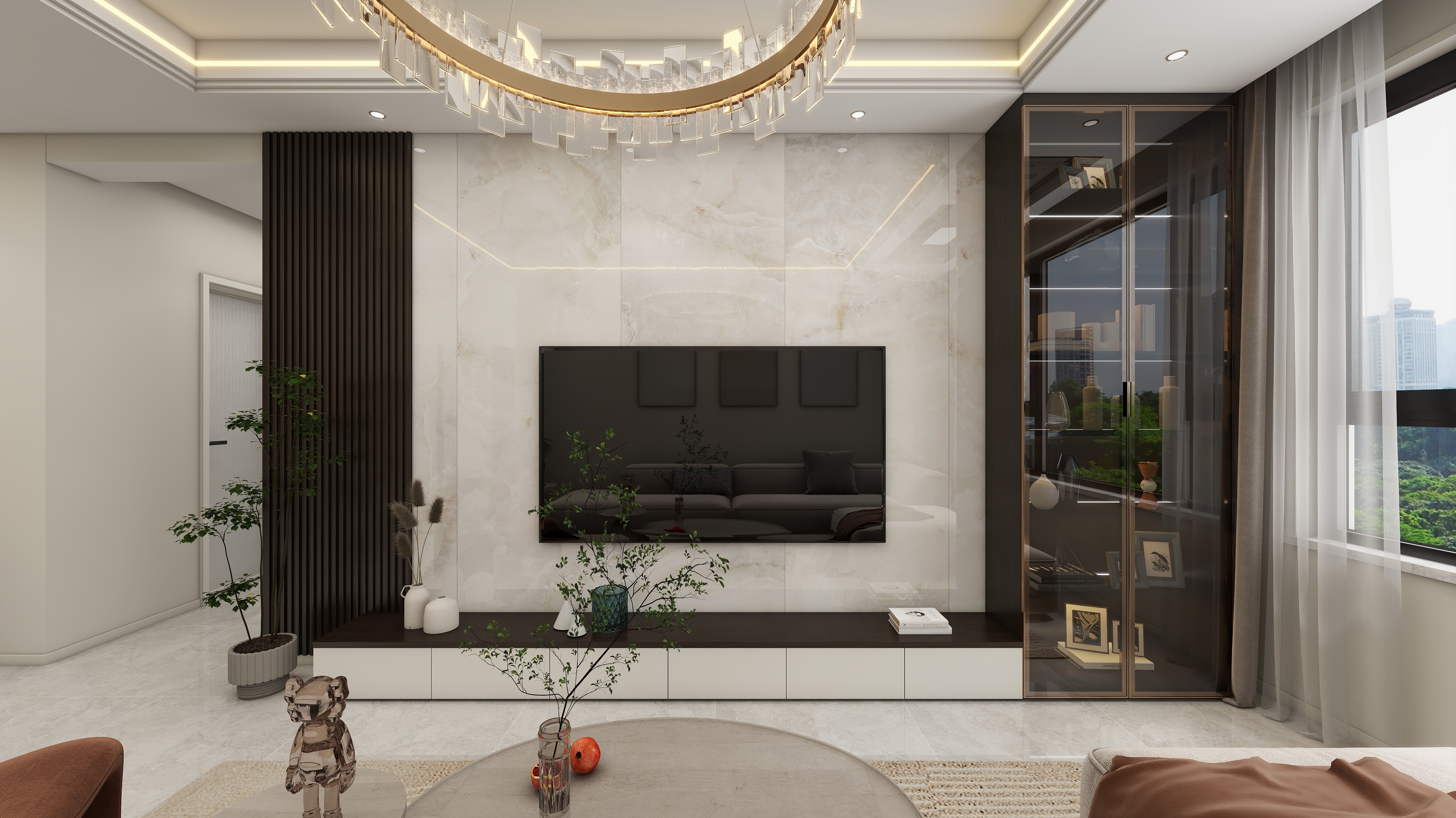 环宇0315-九禧花语郡现代简约95㎡3室装修效果图