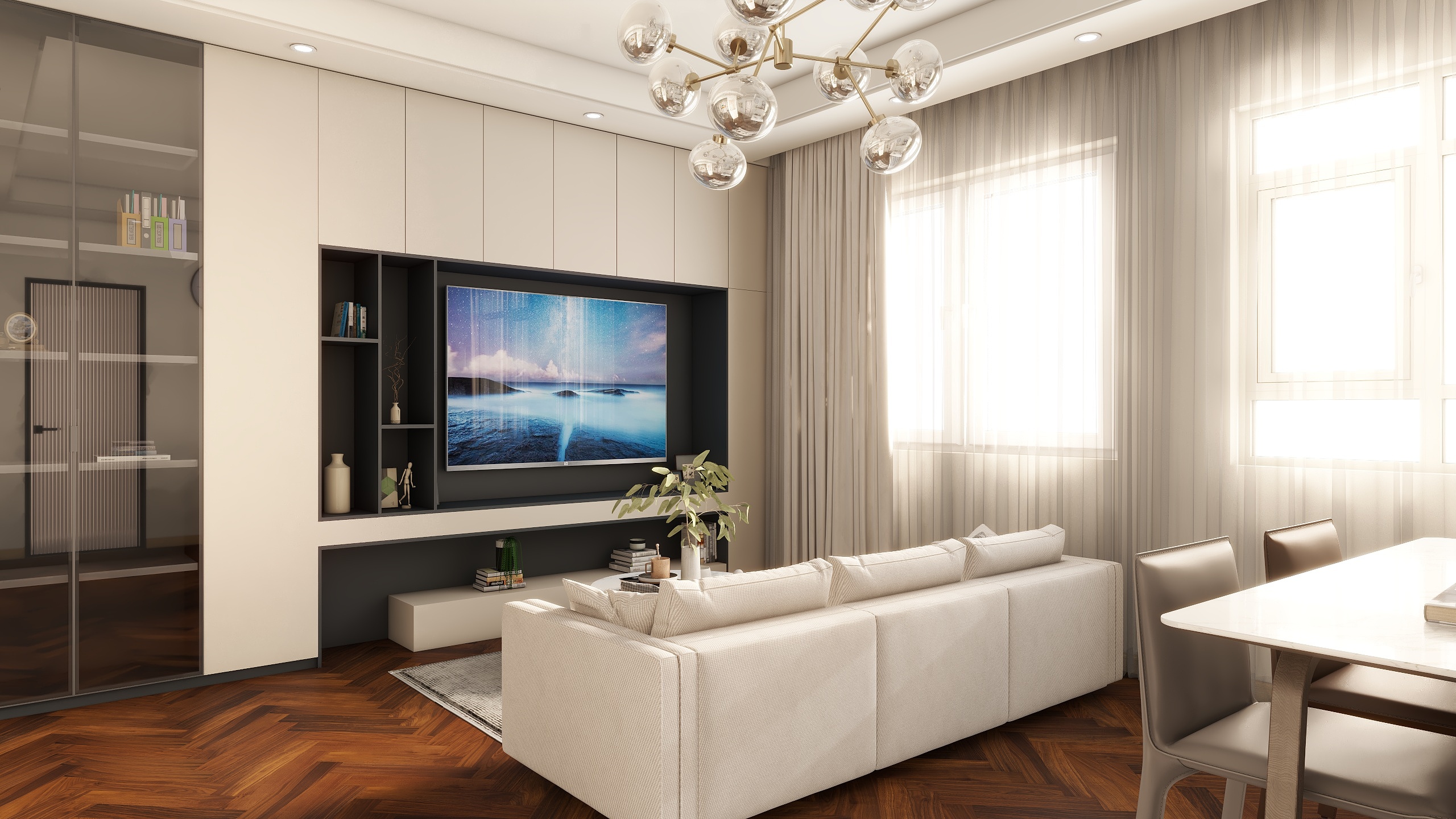 後宅-48㎡1室-装修设计方案