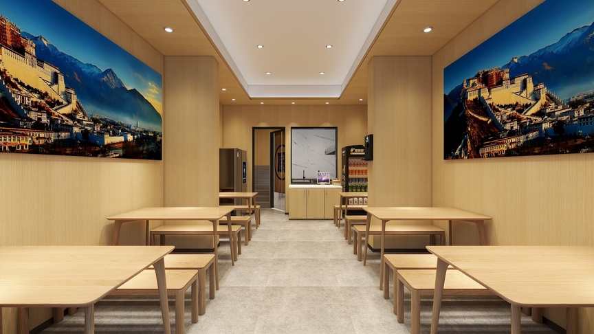 时诺装饰001-德记面馆-水木清华店装修效果图