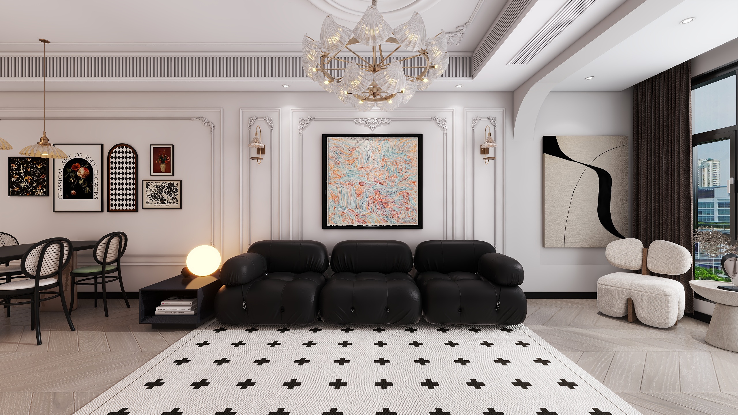 成爽-四川成都崇州天悦世家(92平方简约法式三居室)装修效果图