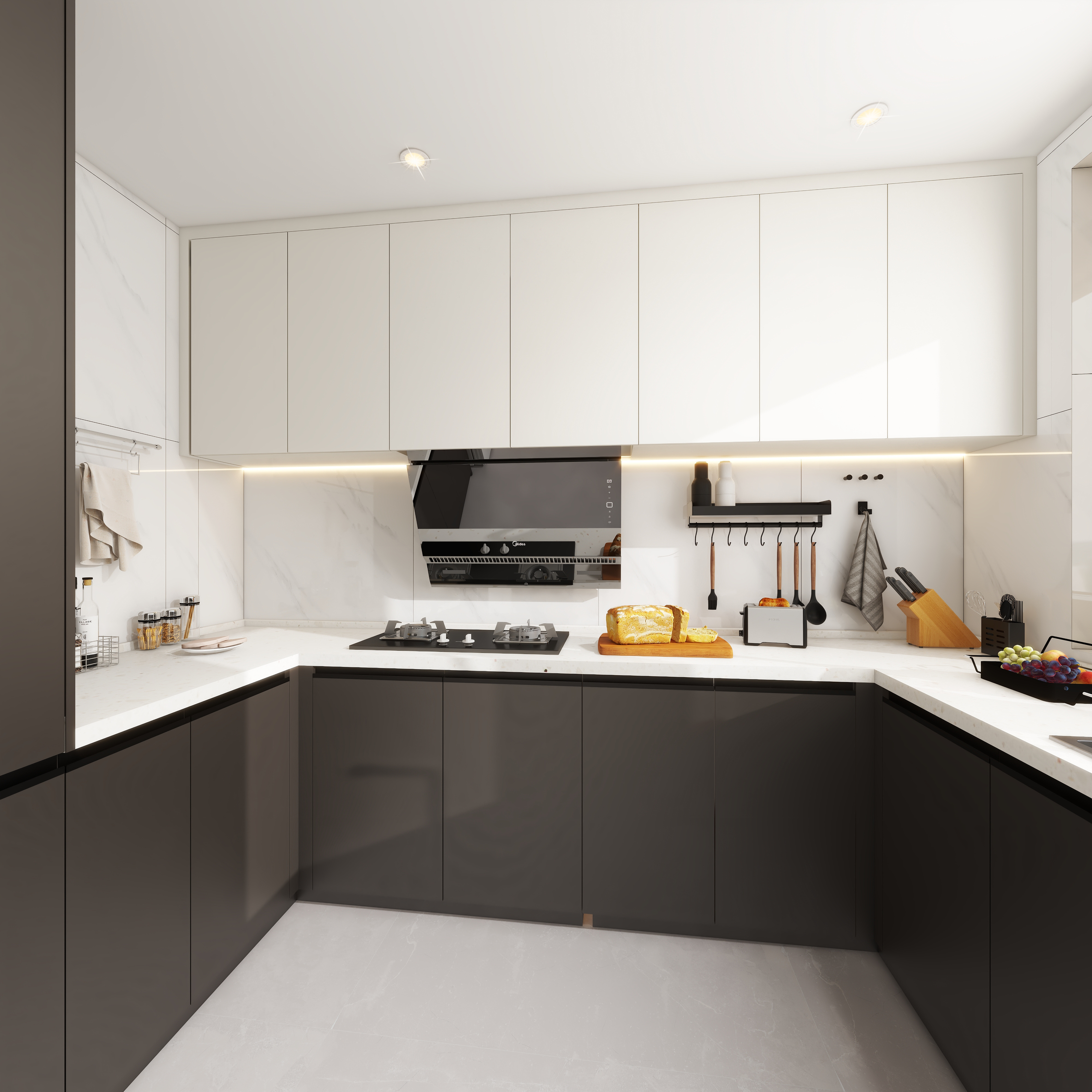 设计师珂源-青城碧苑136㎡4室一层厨房装修效果图第1张