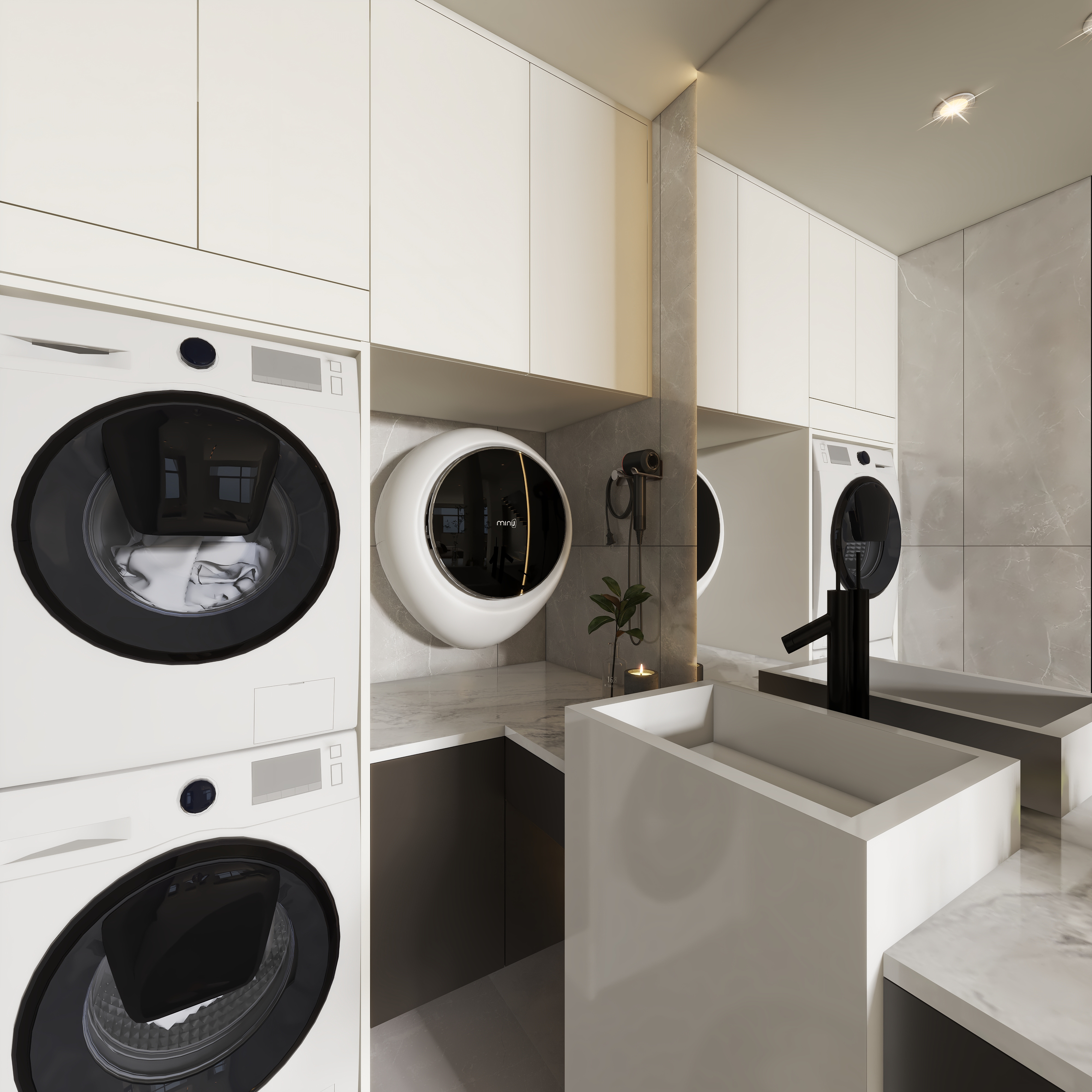 设计师珂源-青城碧苑136㎡4室一层干区+洗衣房装修效果图第2张