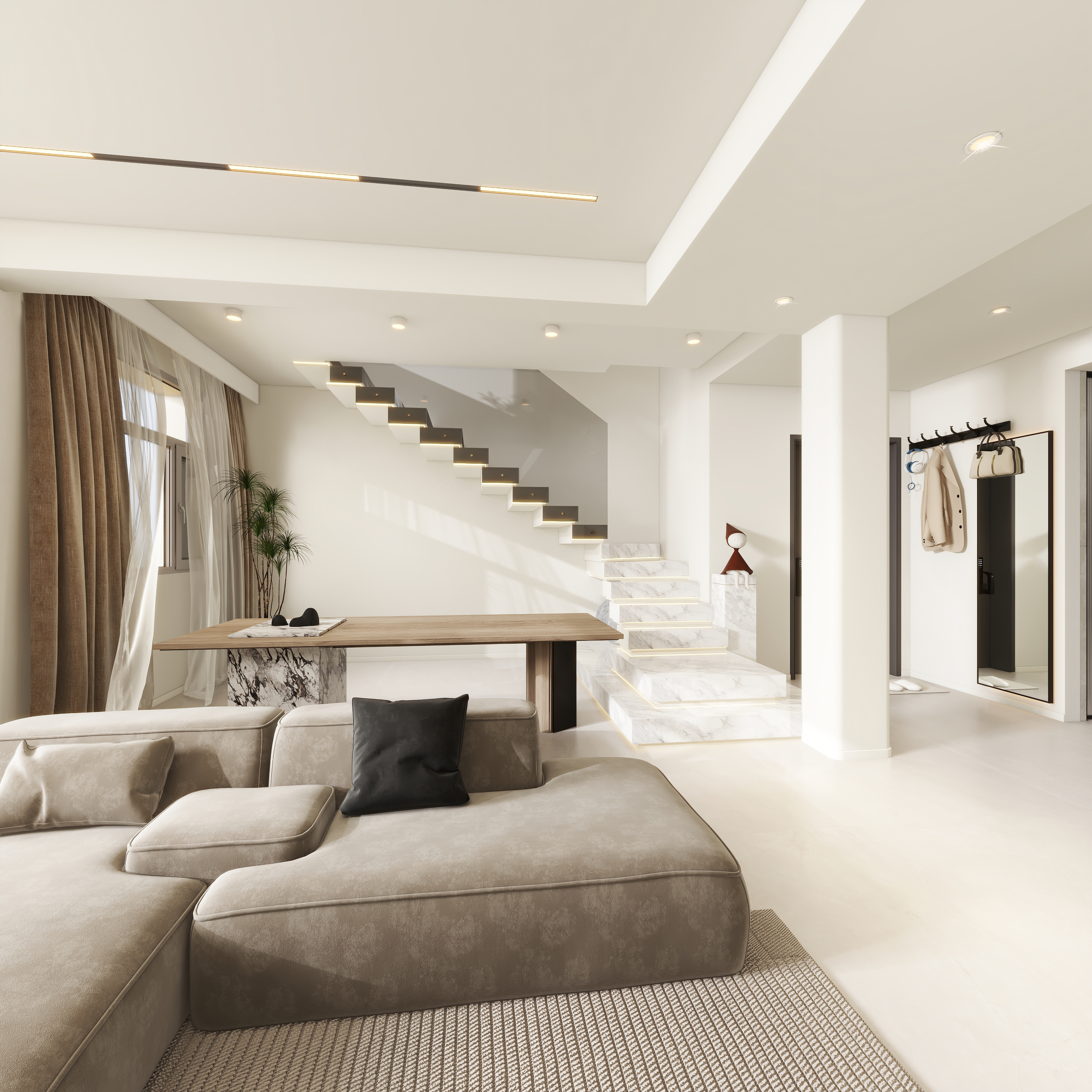 设计师珂源-青城碧苑136㎡4室一层客餐厅装修效果图第2张