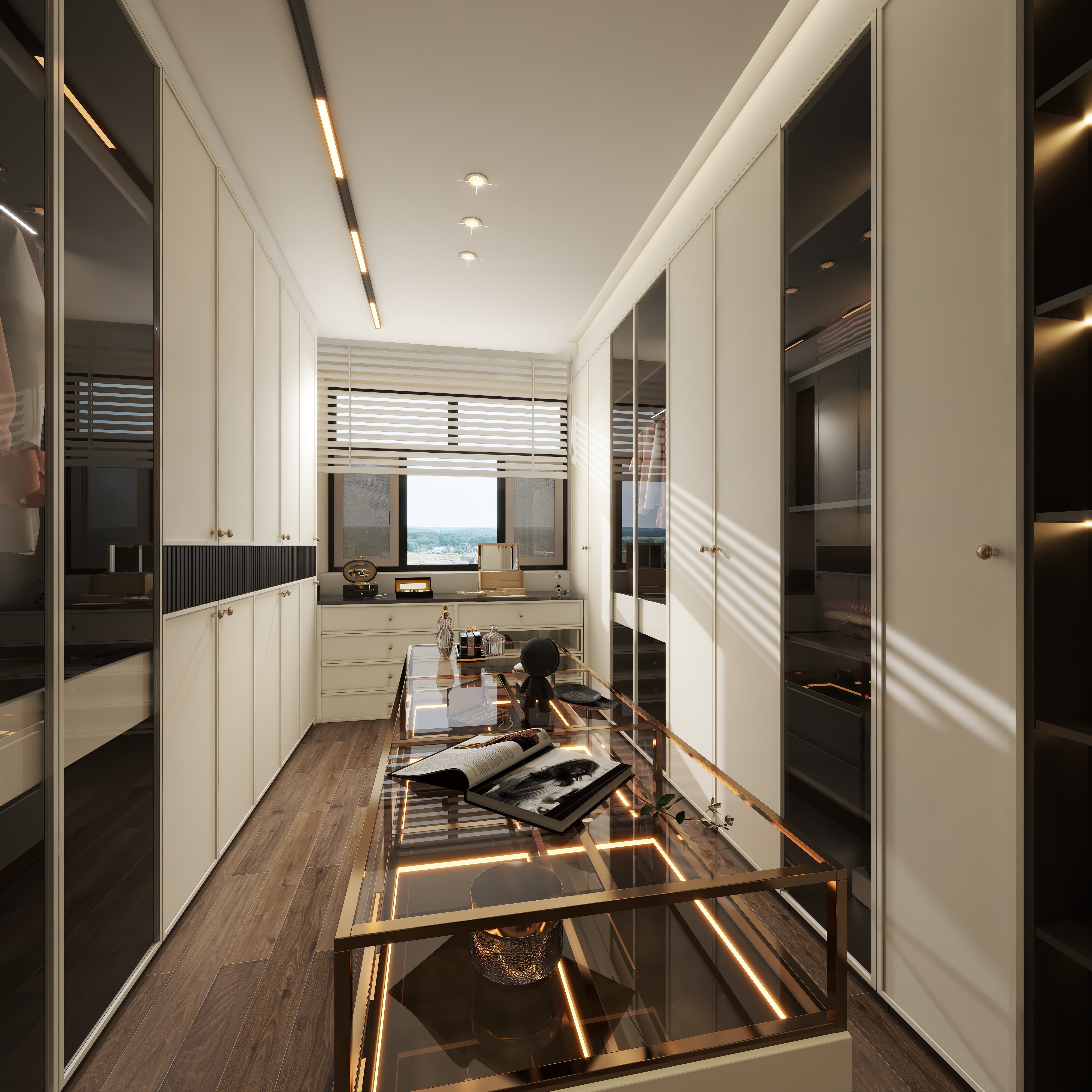 设计师珂源-青城碧苑136㎡4室一层衣帽间装修效果图第2张