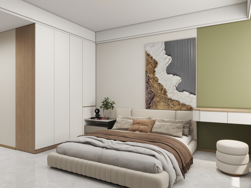 Contemporary Minimalist Girls Bedroom Paint Ideas