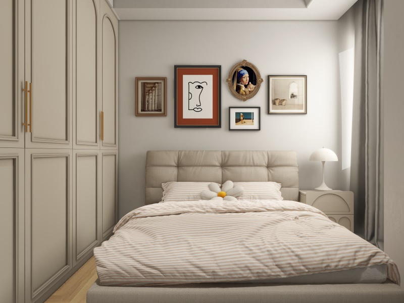 Creamy Scandinavian Bedroom Design Ideas