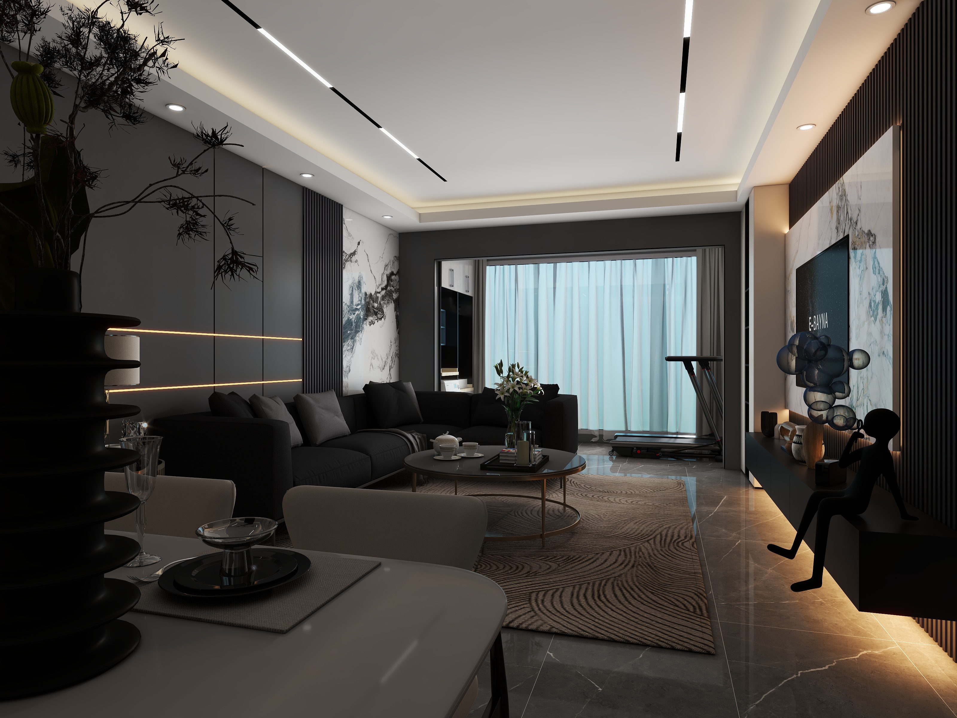 不想理包子-104㎡1室-装修设计方案