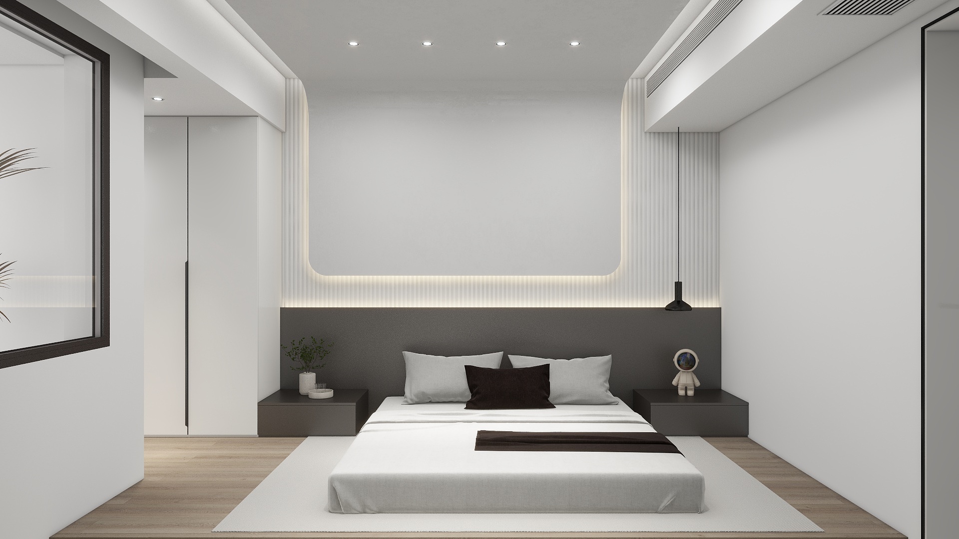 毛昕-茶乡极简黑白-装修设计方案