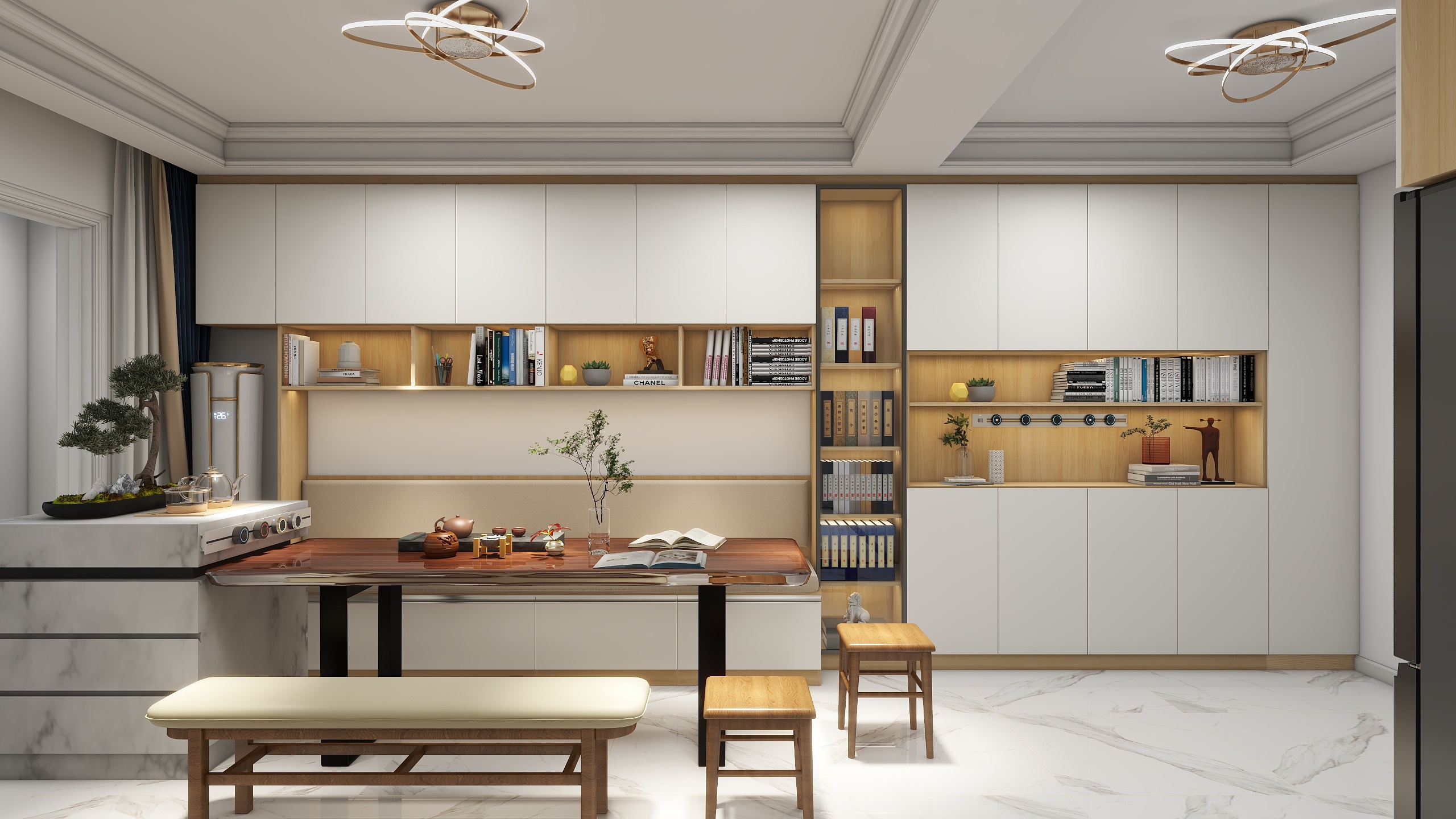 张朋-现代去客厅化设计-装修设计方案