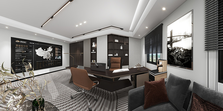 设计一喵-二手家具市场办公室-装修设计方案