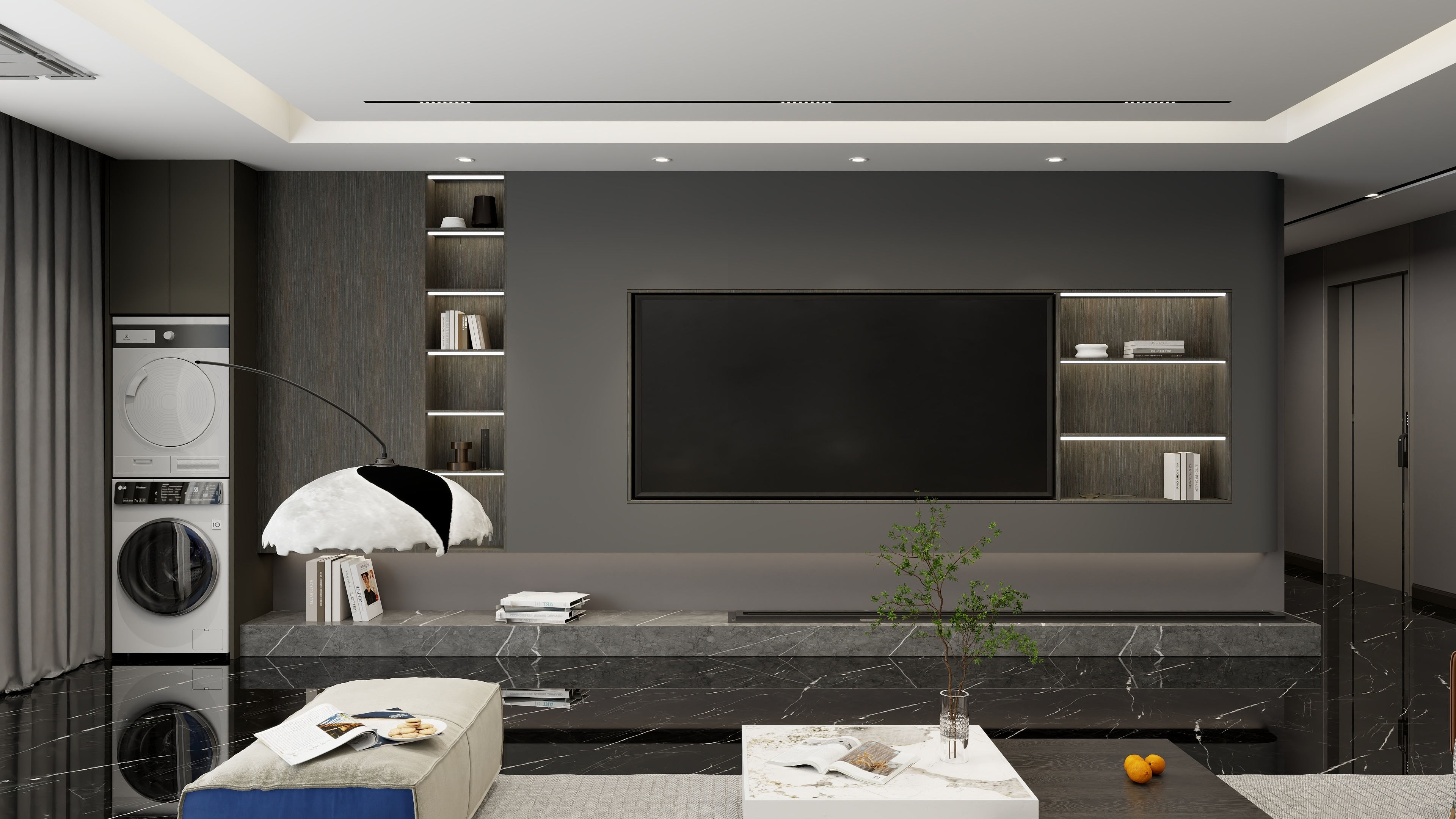 艺雅丽-178平后现代风格 装修效果图