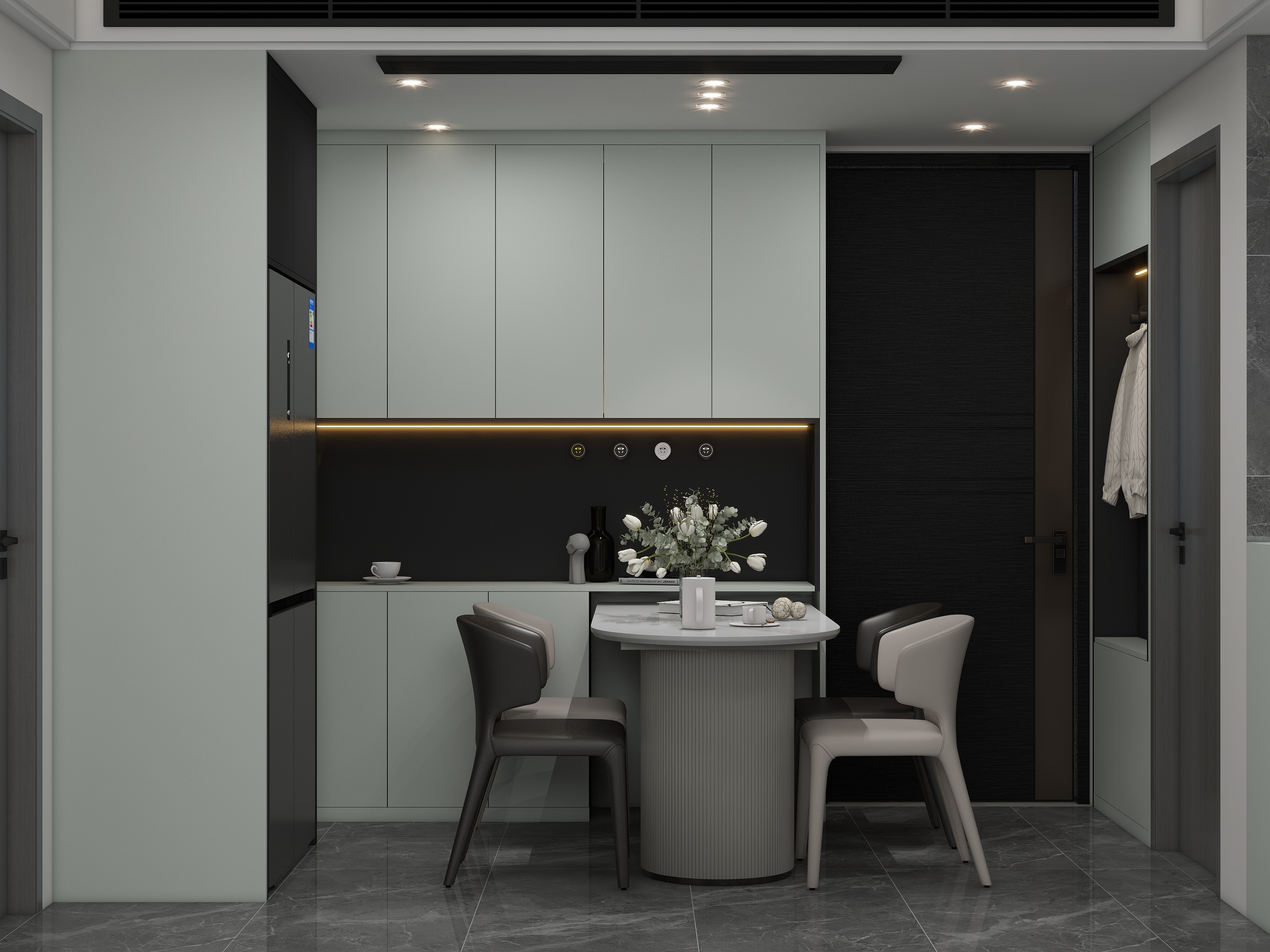 宜乐居智能家居-侯集佳园70㎡3室黑白极简-装修设计方案