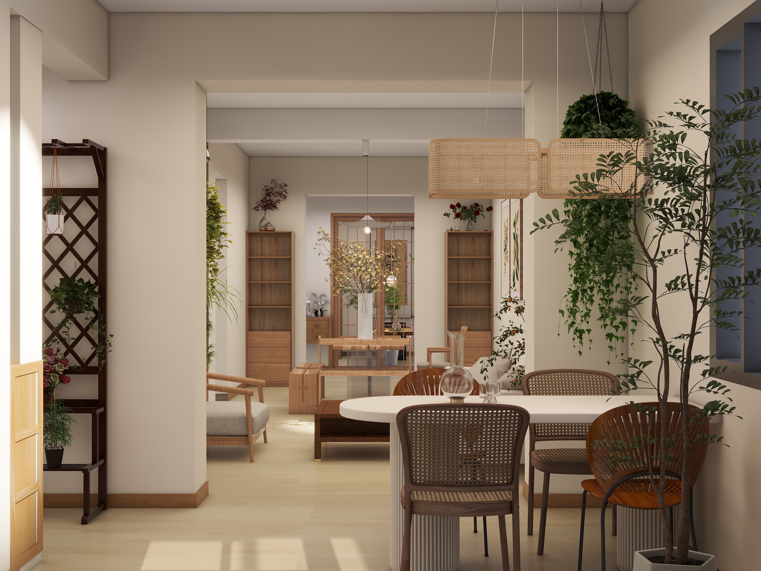 唐山设计师岳镇岭-华岩南里跃层森林原木装修效果图