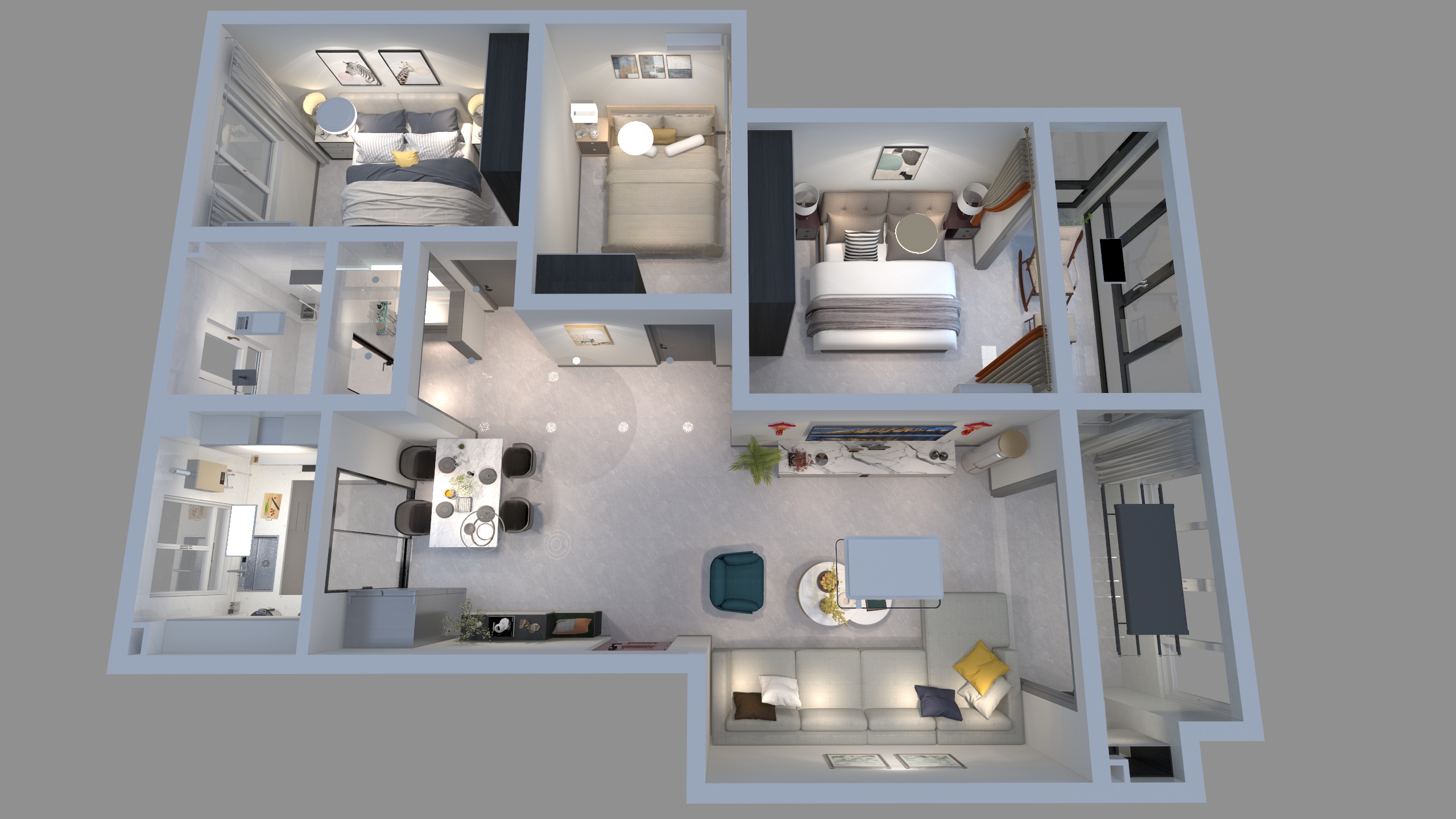 西安筑宅装饰-礼贤苑5-2-101-装修设计方案