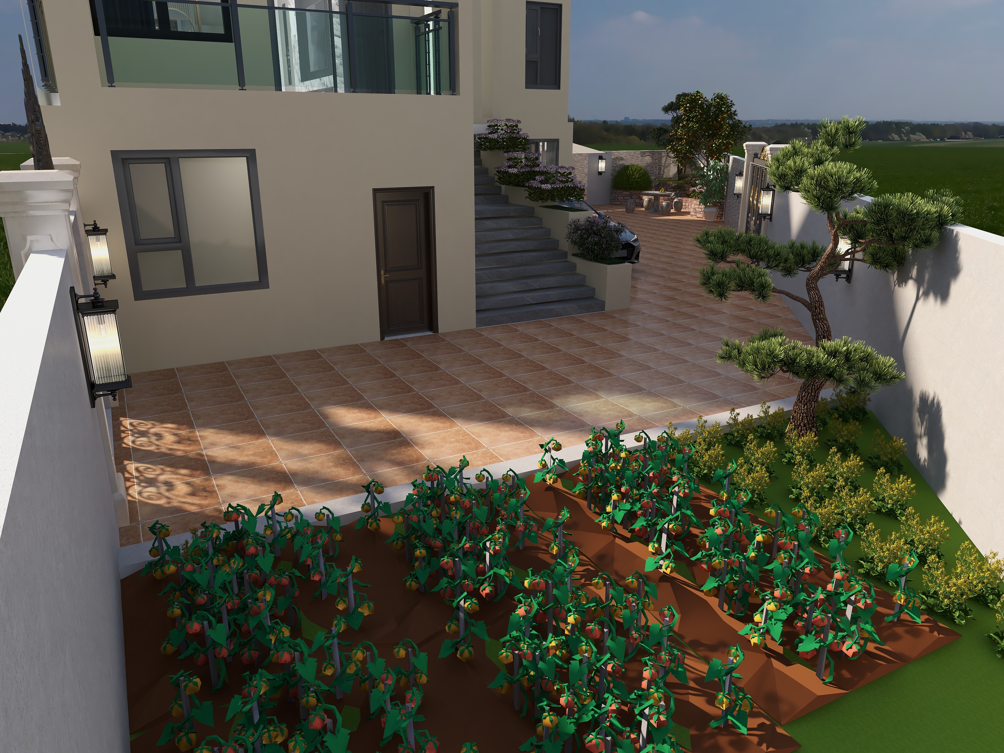 惠州全案设计师-张曾平-珠海别墅负一楼花园-装修设计方案