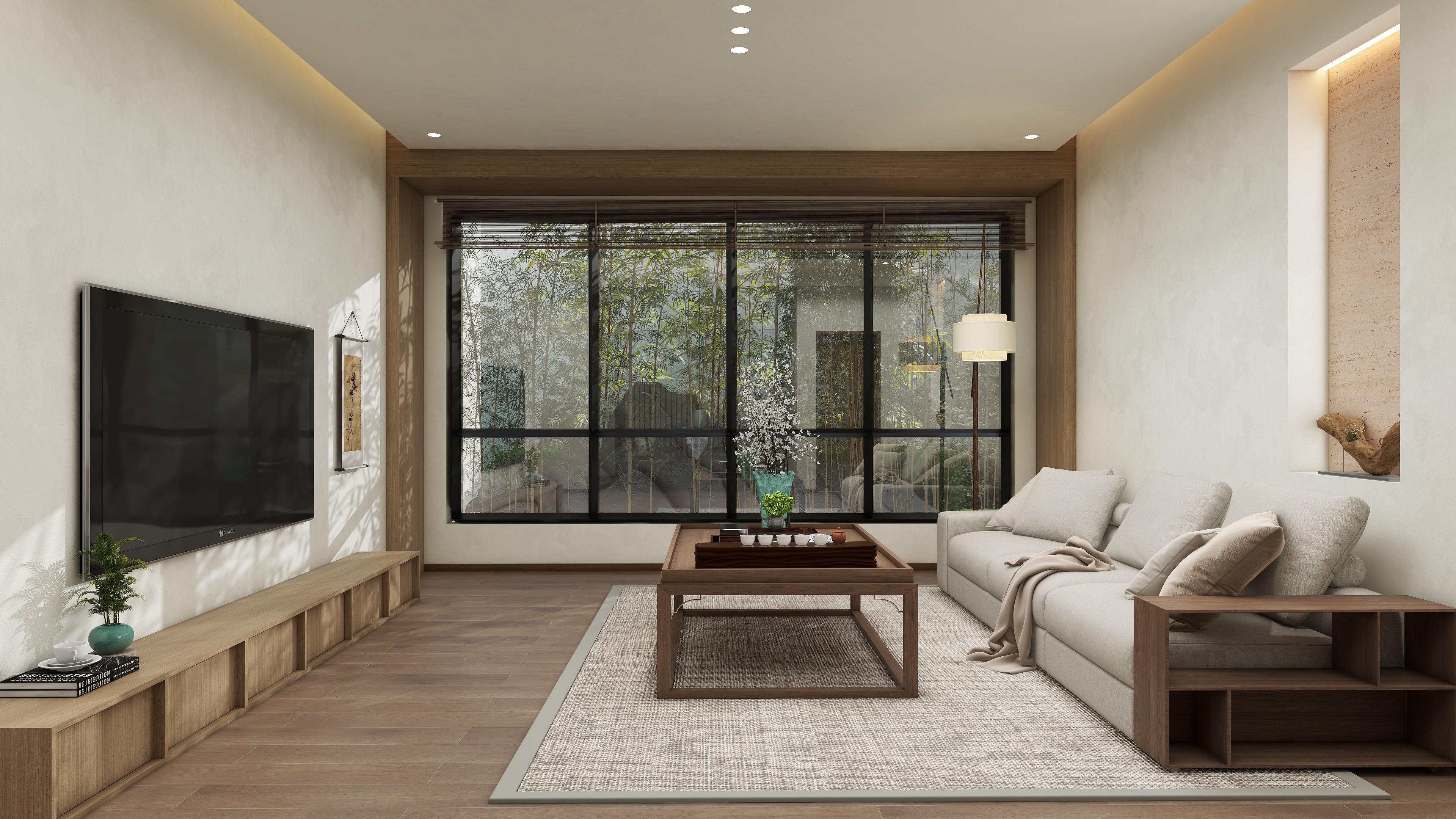 战地薯条-轻中式105㎡装修效果图