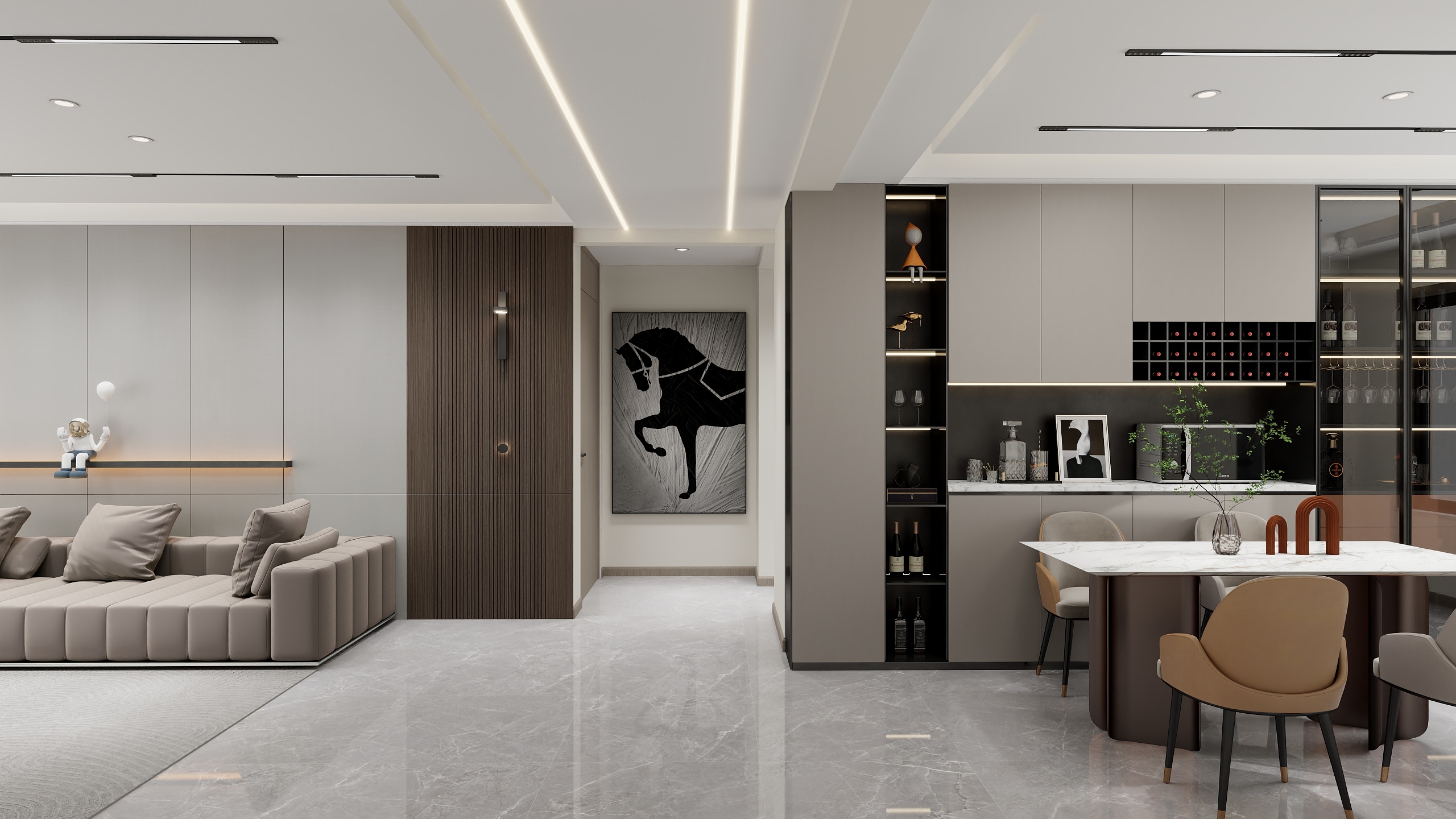 上海华锋国际设计工作室李锋-印长江140㎡3室-装修设计方案